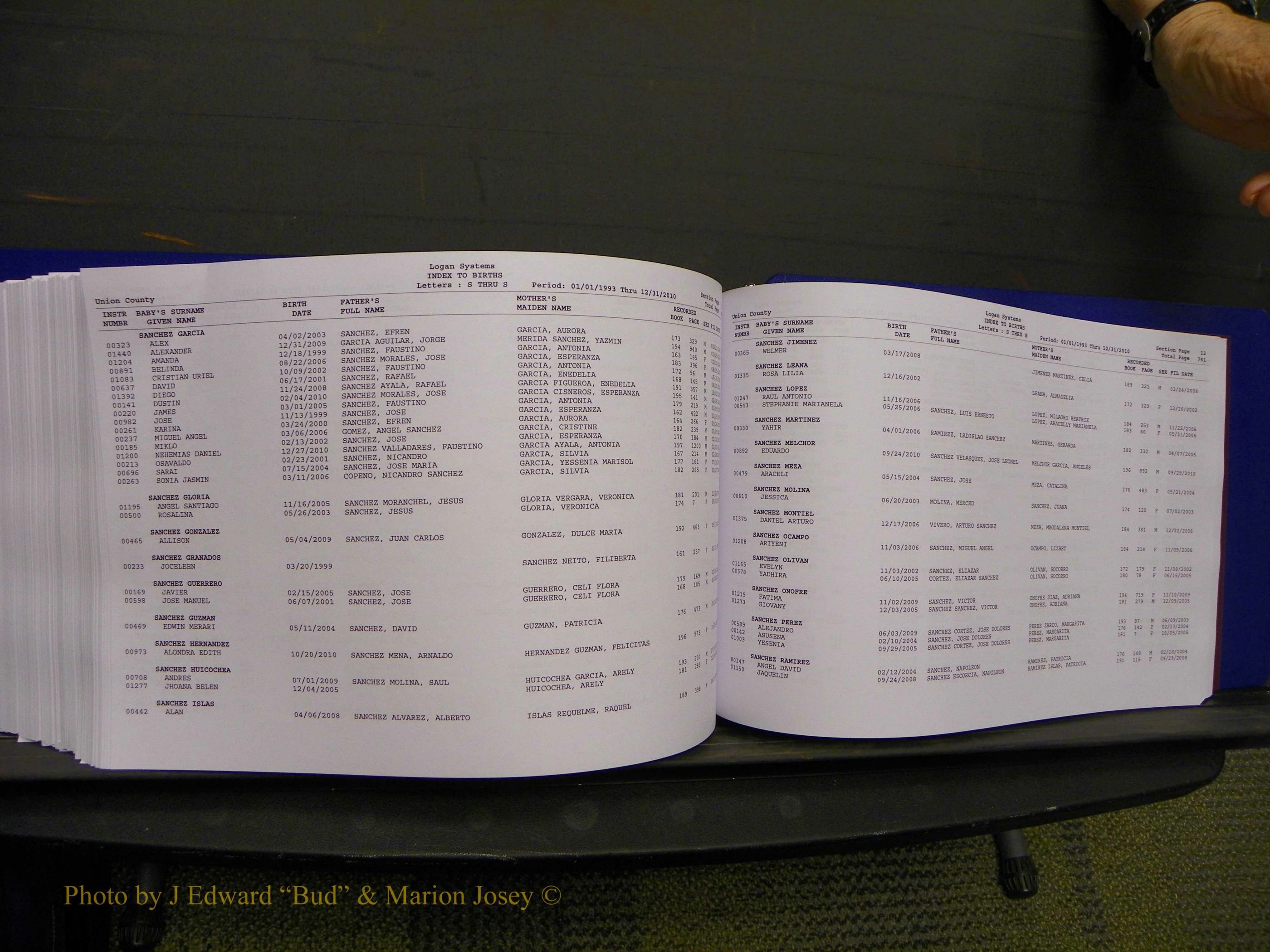 Union Co, NC Births, A-Z, 1993-2010 (403).JPG