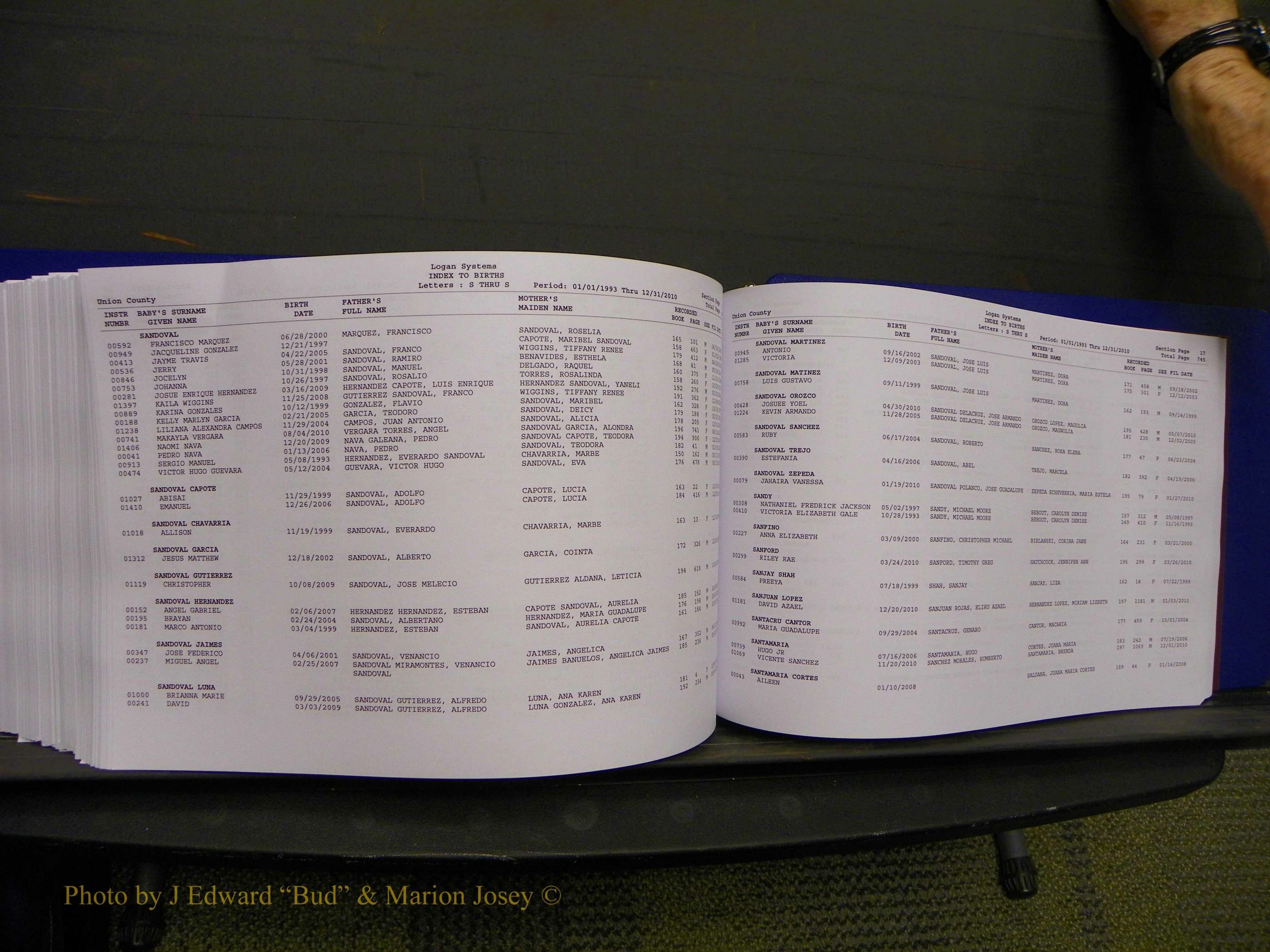 Union Co, NC Births, A-Z, 1993-2010 (405).JPG