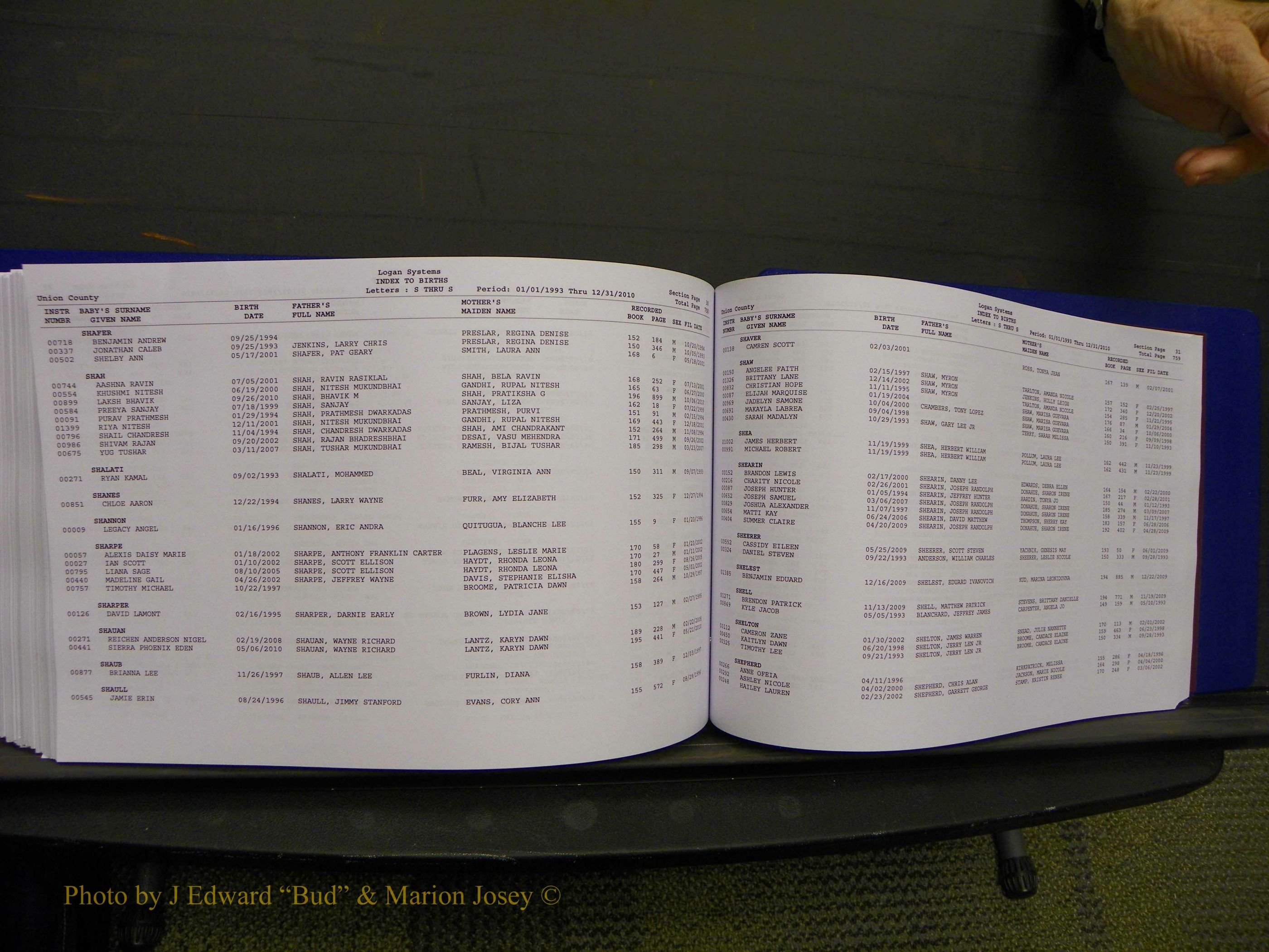Union Co, NC Births, A-Z, 1993-2010 (412).JPG