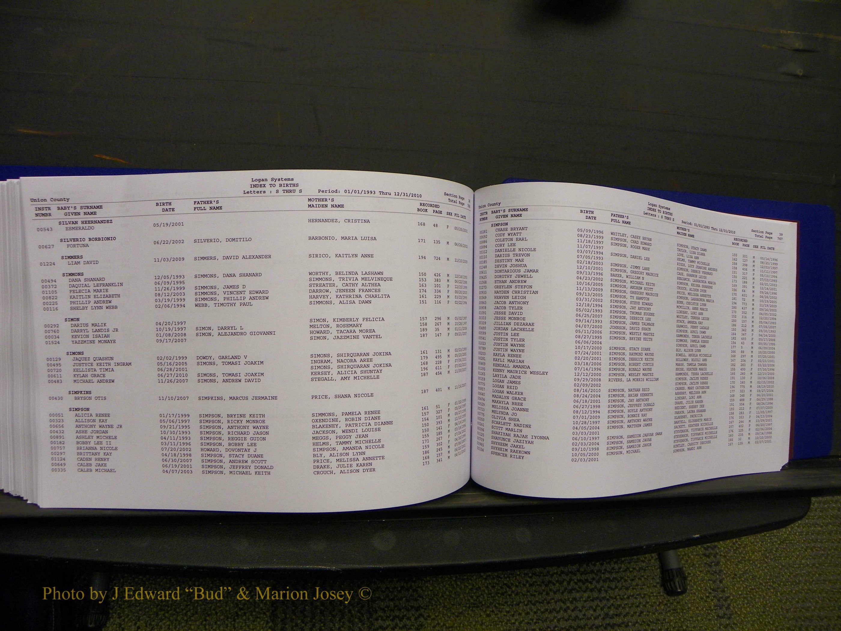 Union Co, NC Births, A-Z, 1993-2010 (416).JPG