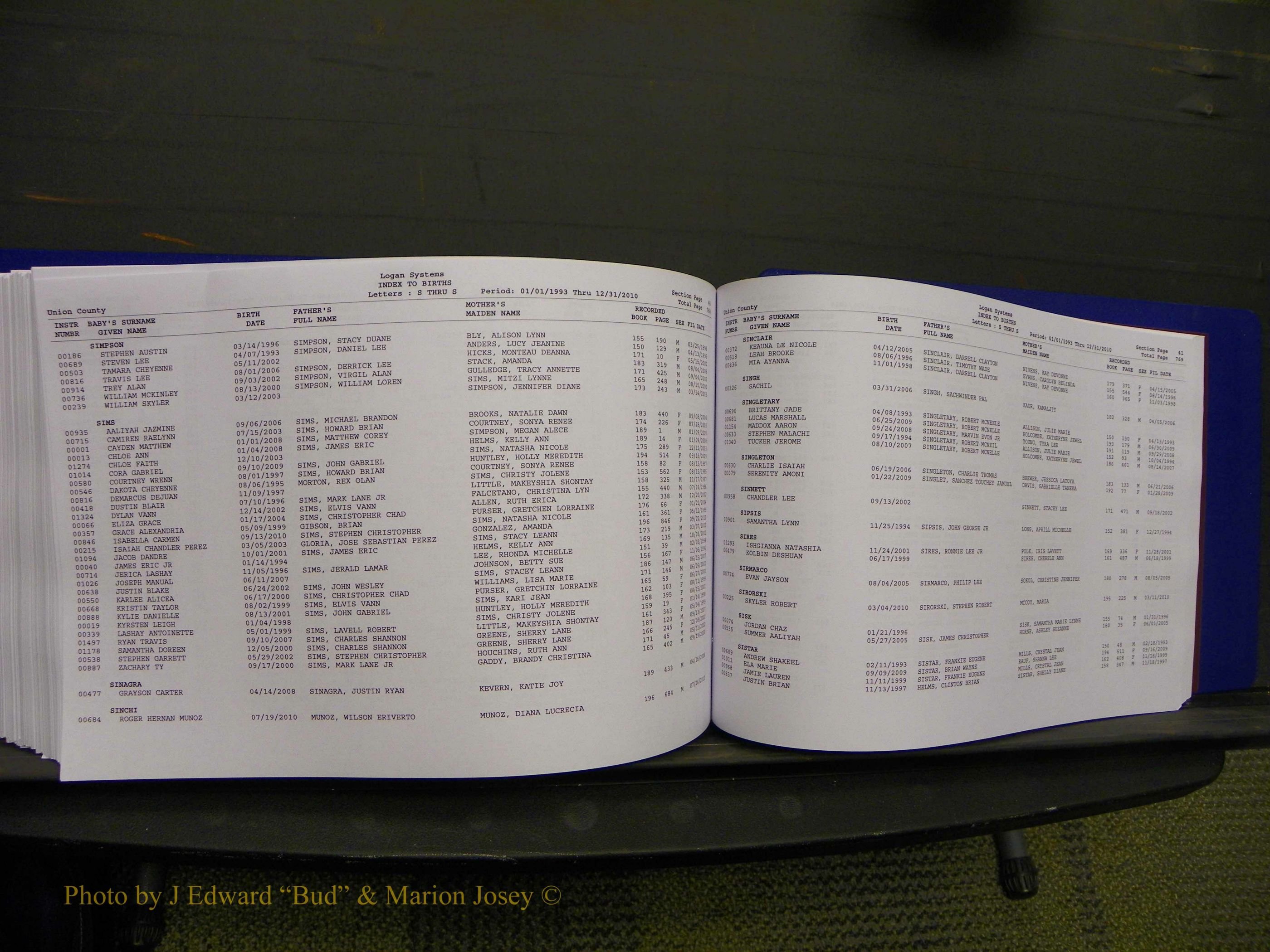 Union Co, NC Births, A-Z, 1993-2010 (417).JPG