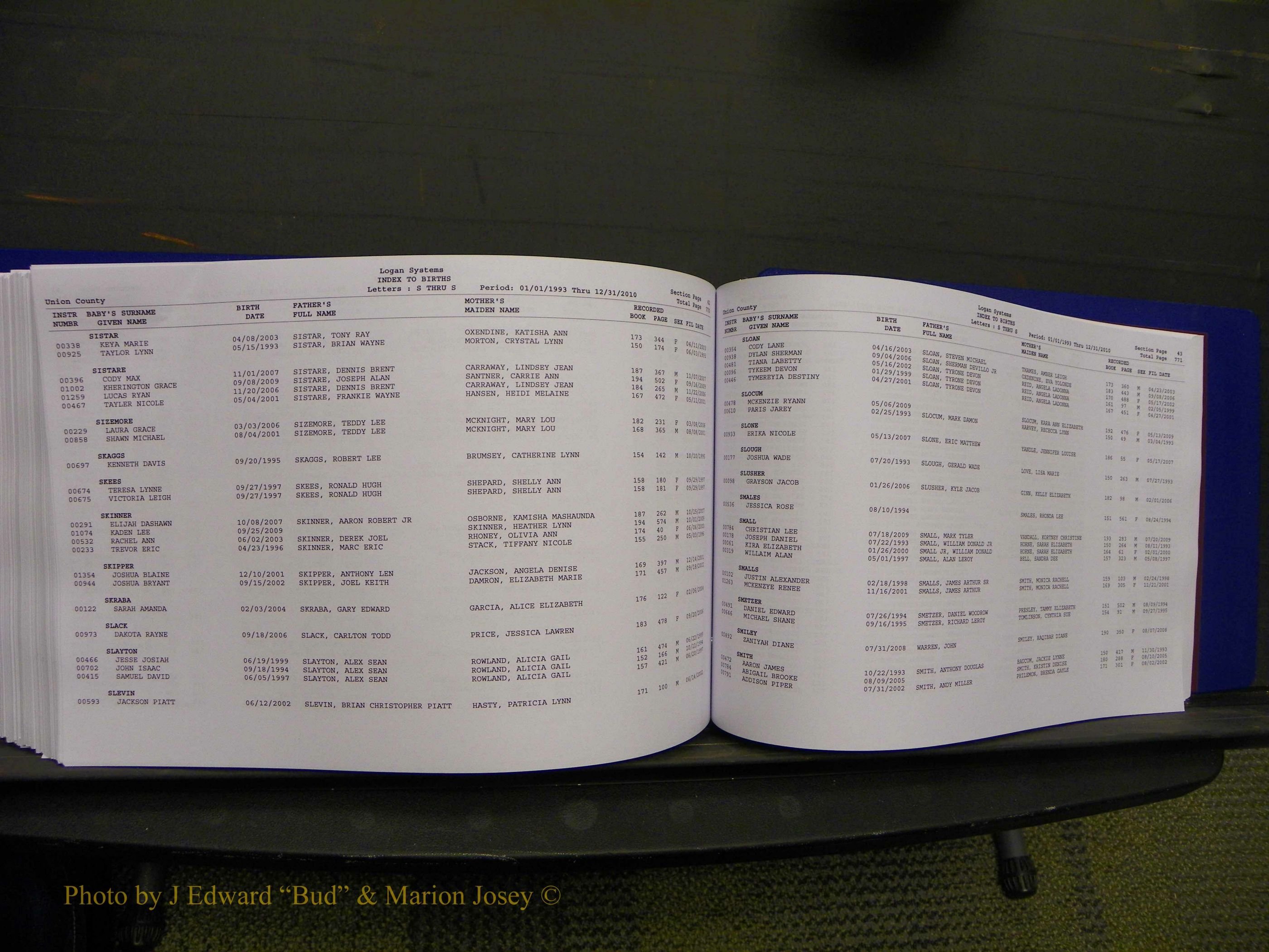 Union Co, NC Births, A-Z, 1993-2010 (418).JPG