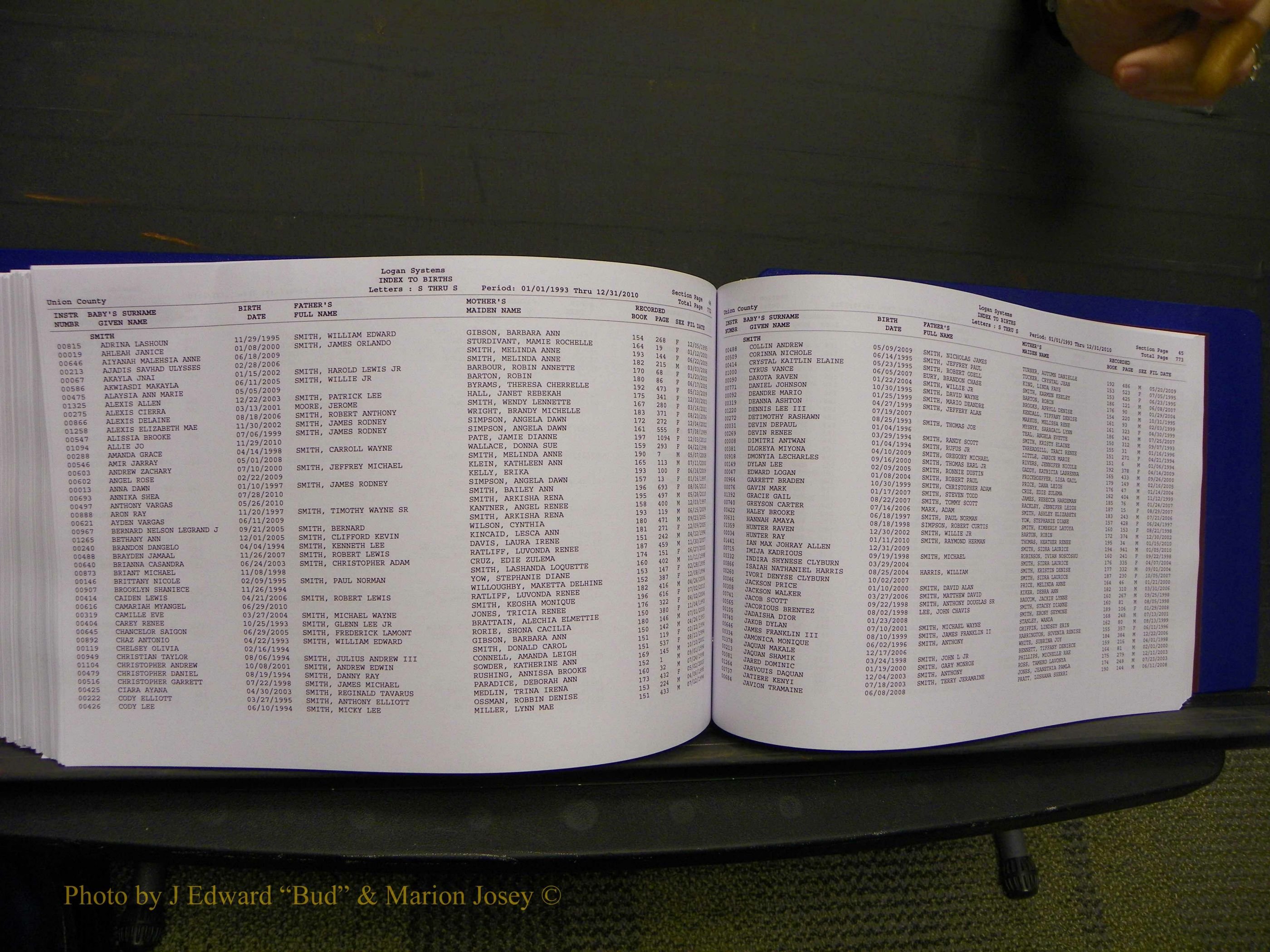 Union Co, NC Births, A-Z, 1993-2010 (419).JPG