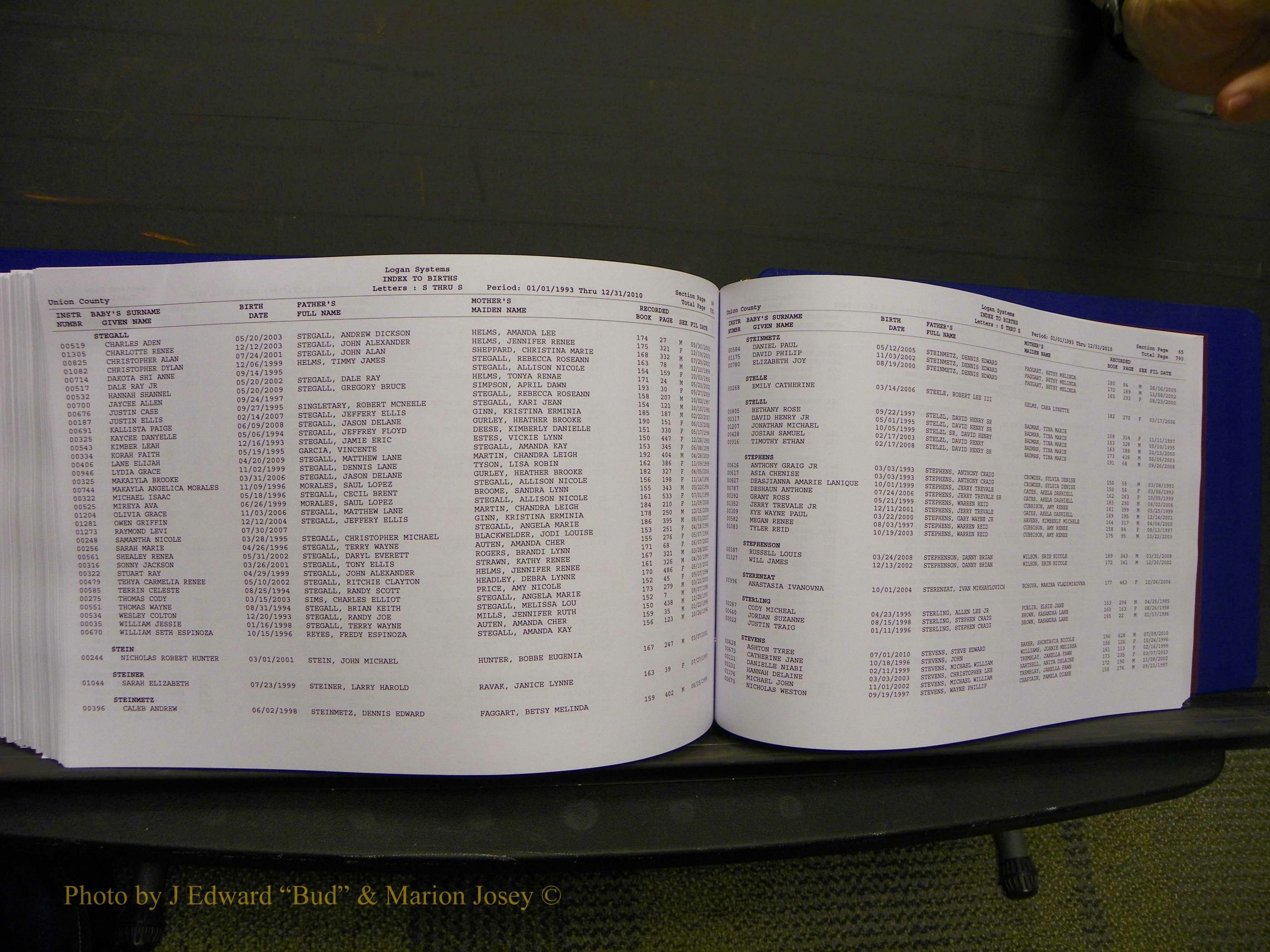 Union Co, NC Births, A-Z, 1993-2010 (429).JPG