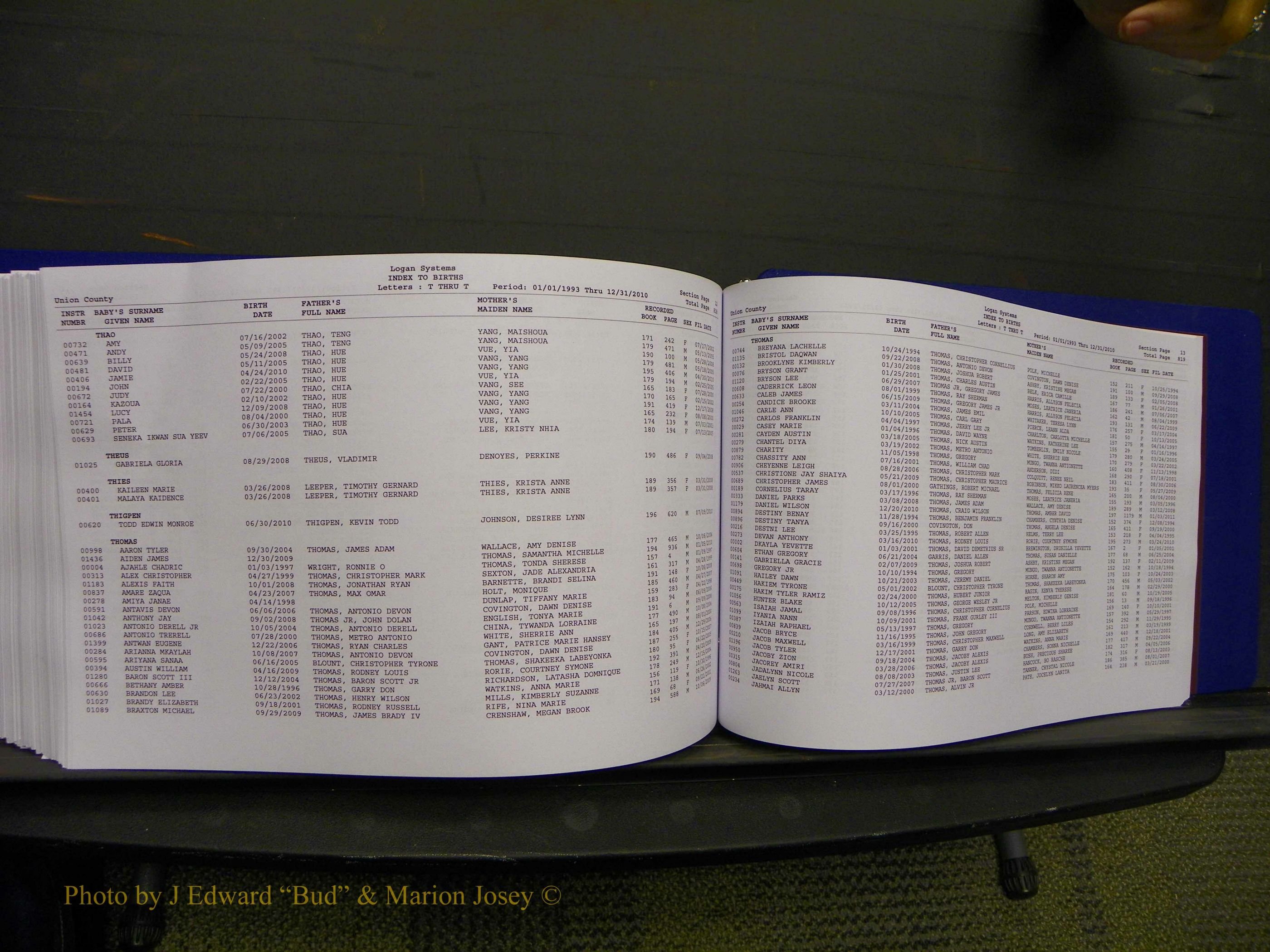 Union Co, NC Births, A-Z, 1993-2010 (442).JPG