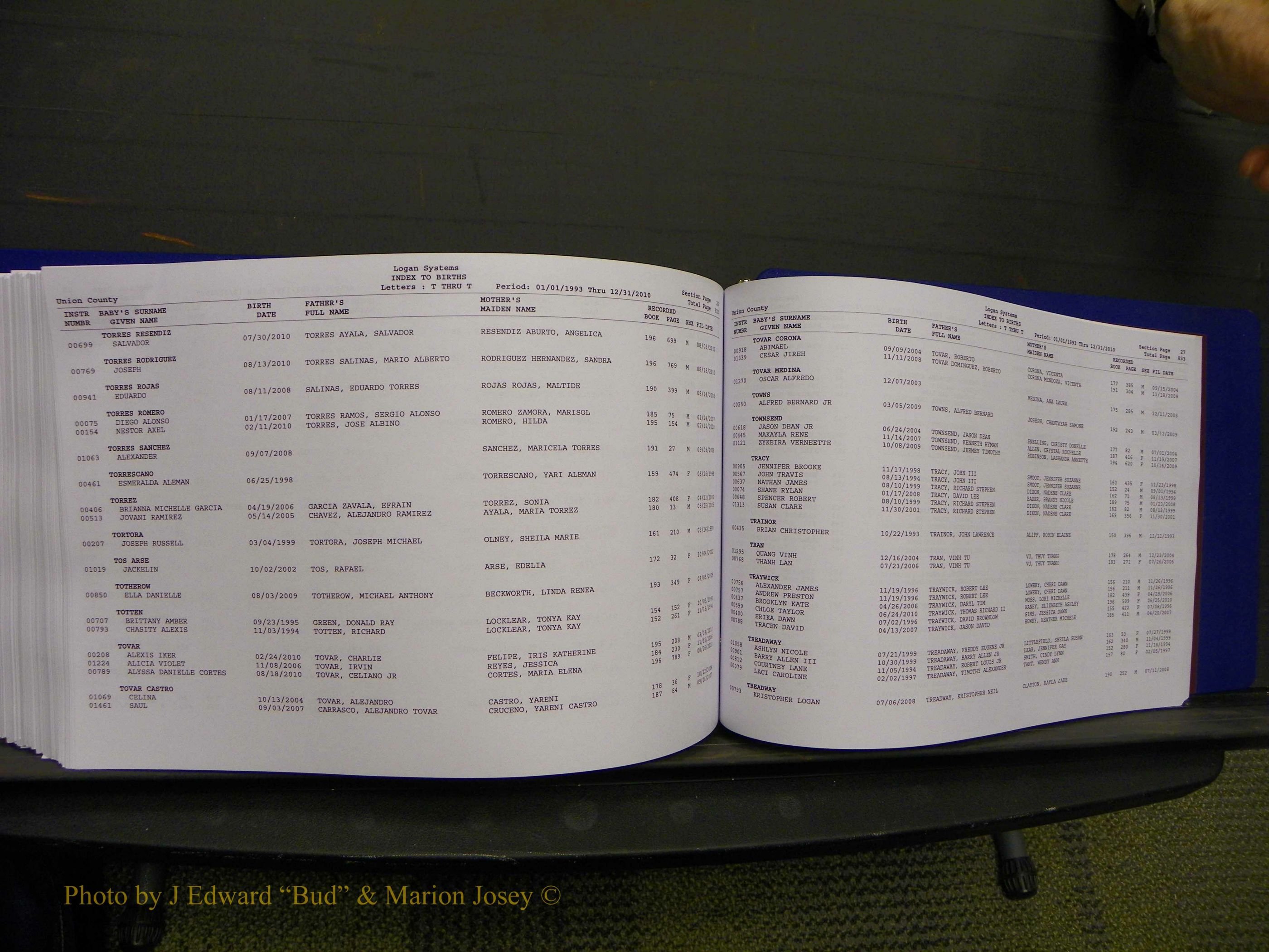 Union Co, NC Births, A-Z, 1993-2010 (448).JPG