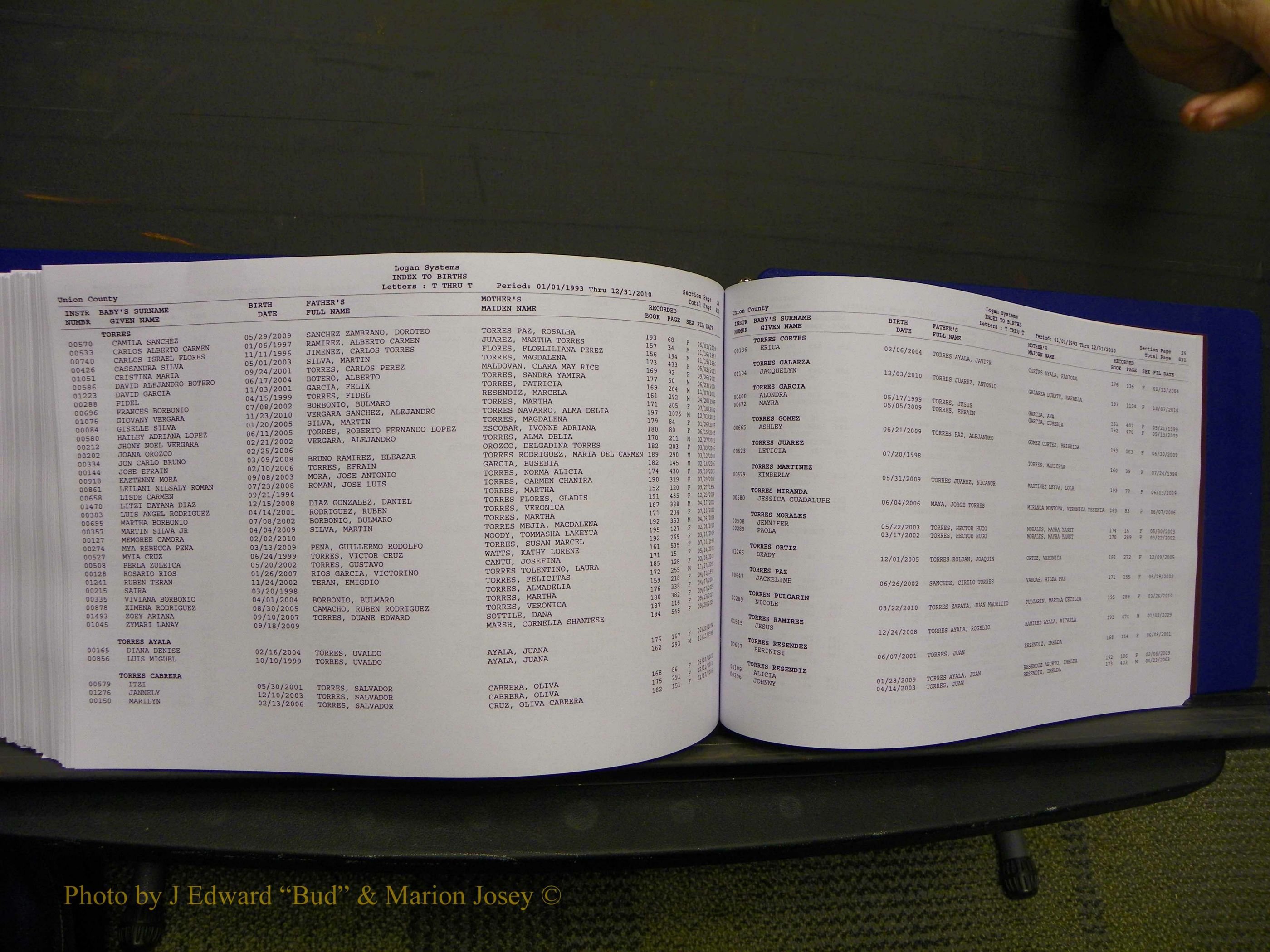 Union Co, NC Births, A-Z, 1993-2010 (449).JPG