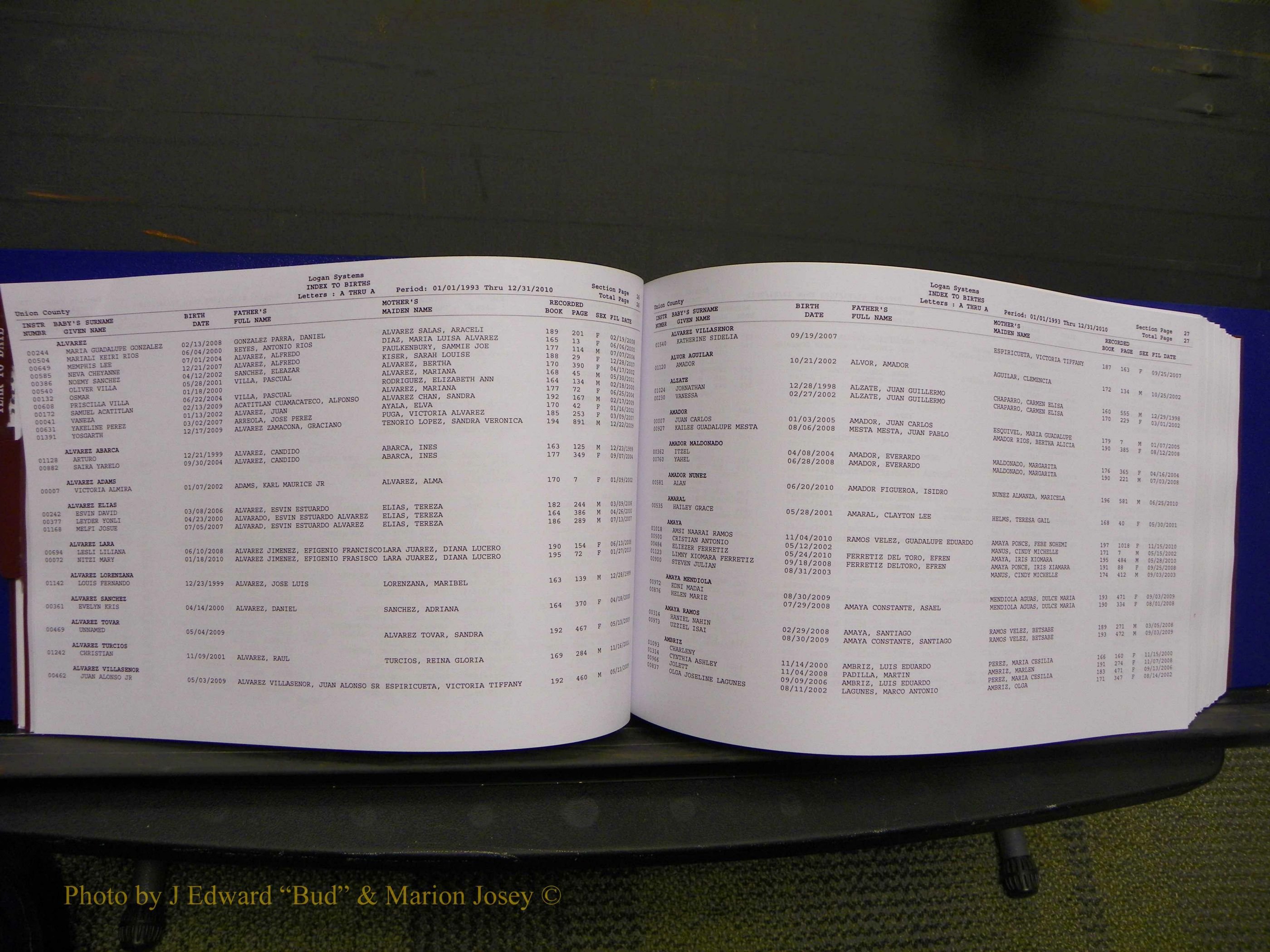 Union Co, NC Births, A-Z, 1993-2010 (45).JPG