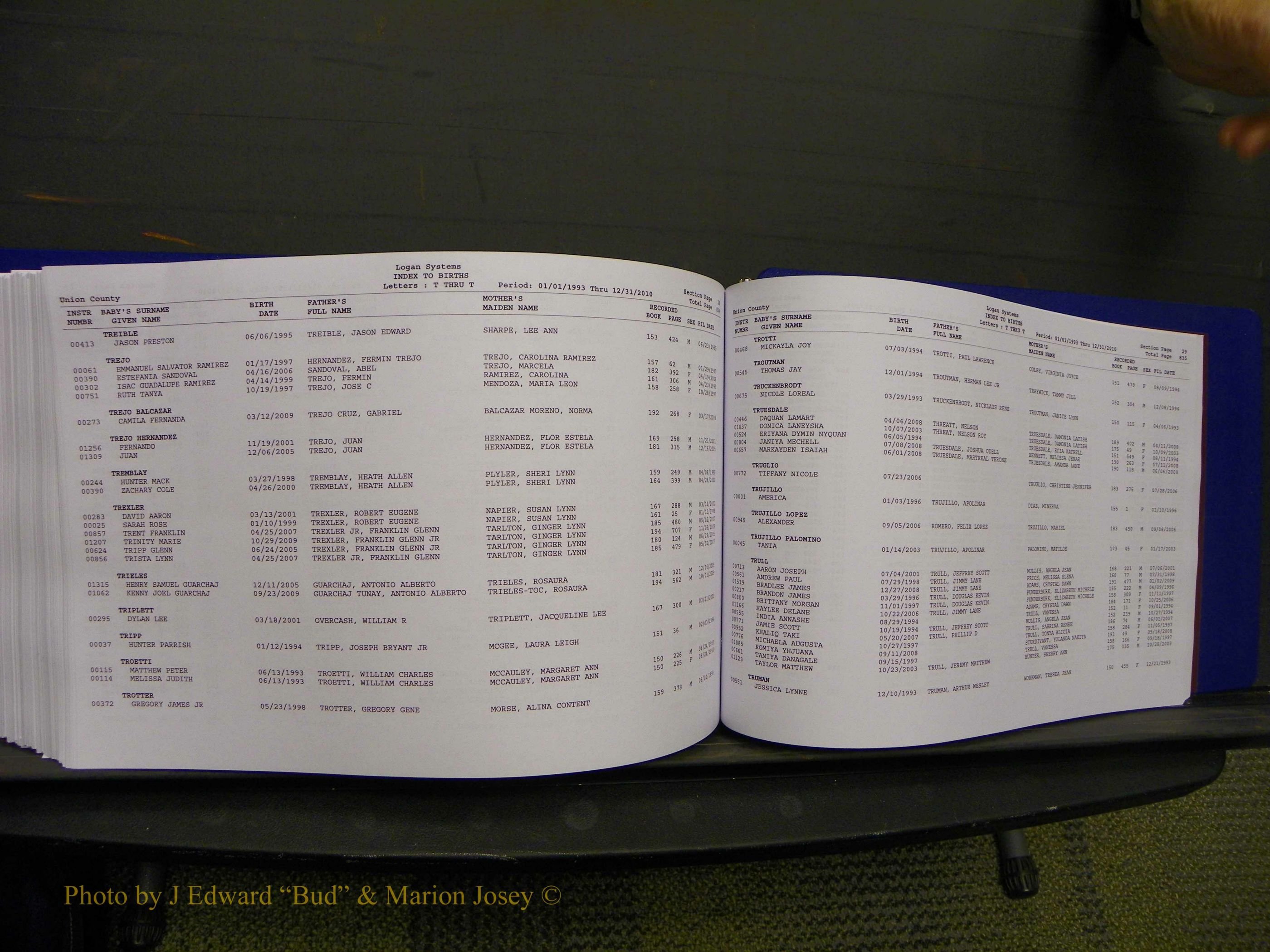 Union Co, NC Births, A-Z, 1993-2010 (450).JPG