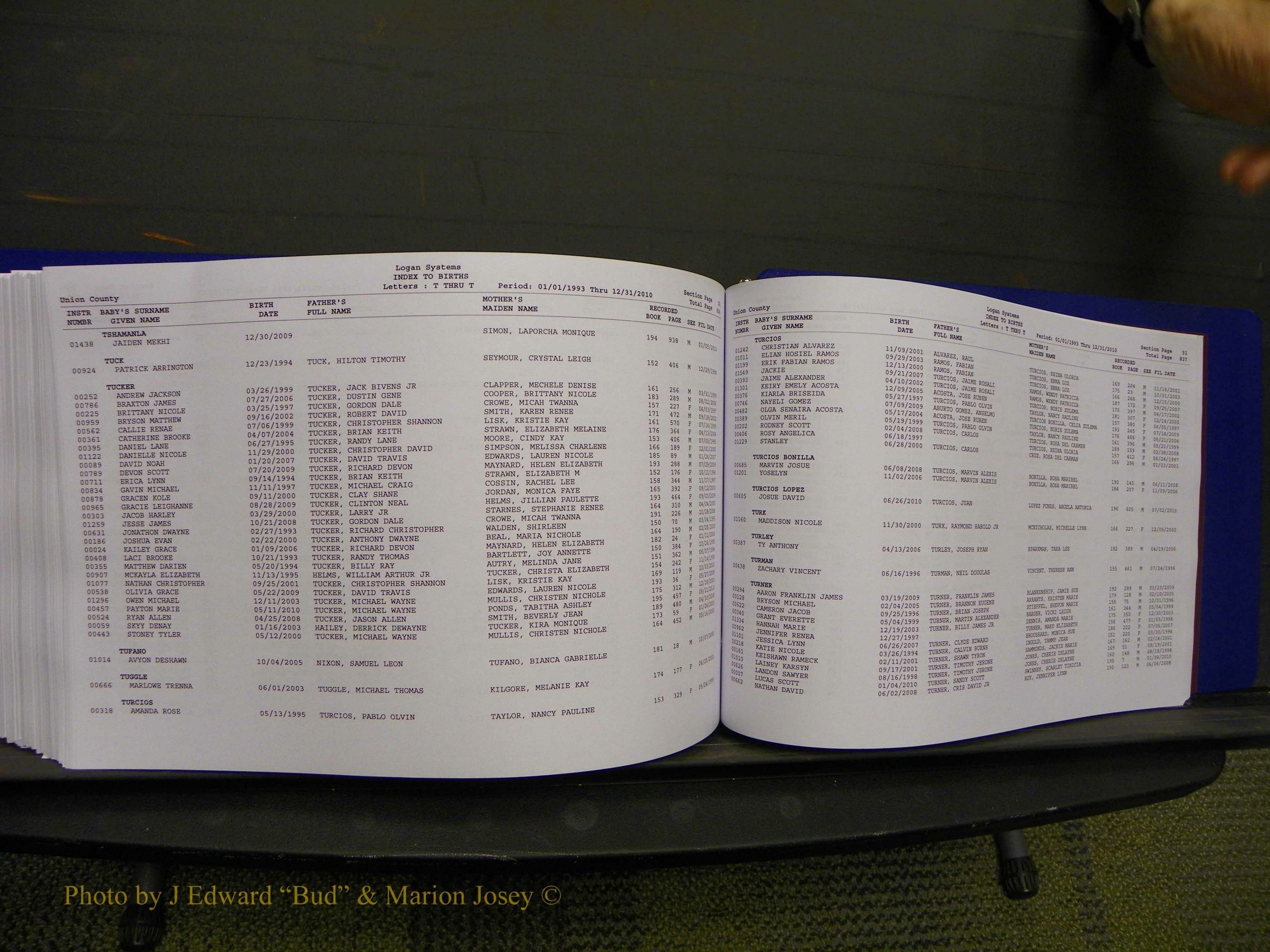 Union Co, NC Births, A-Z, 1993-2010 (451).JPG