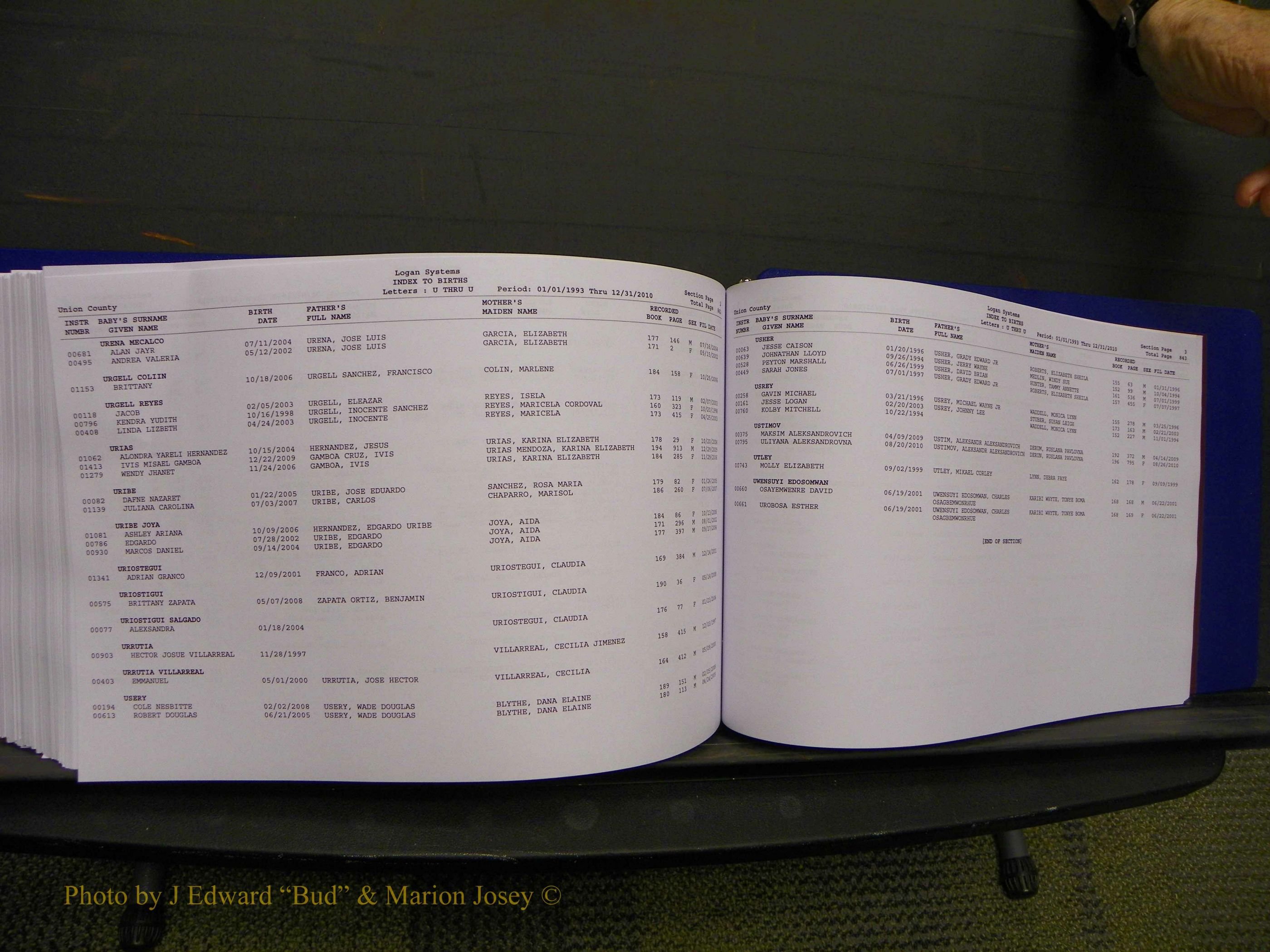 Union Co, NC Births, A-Z, 1993-2010 (453).JPG