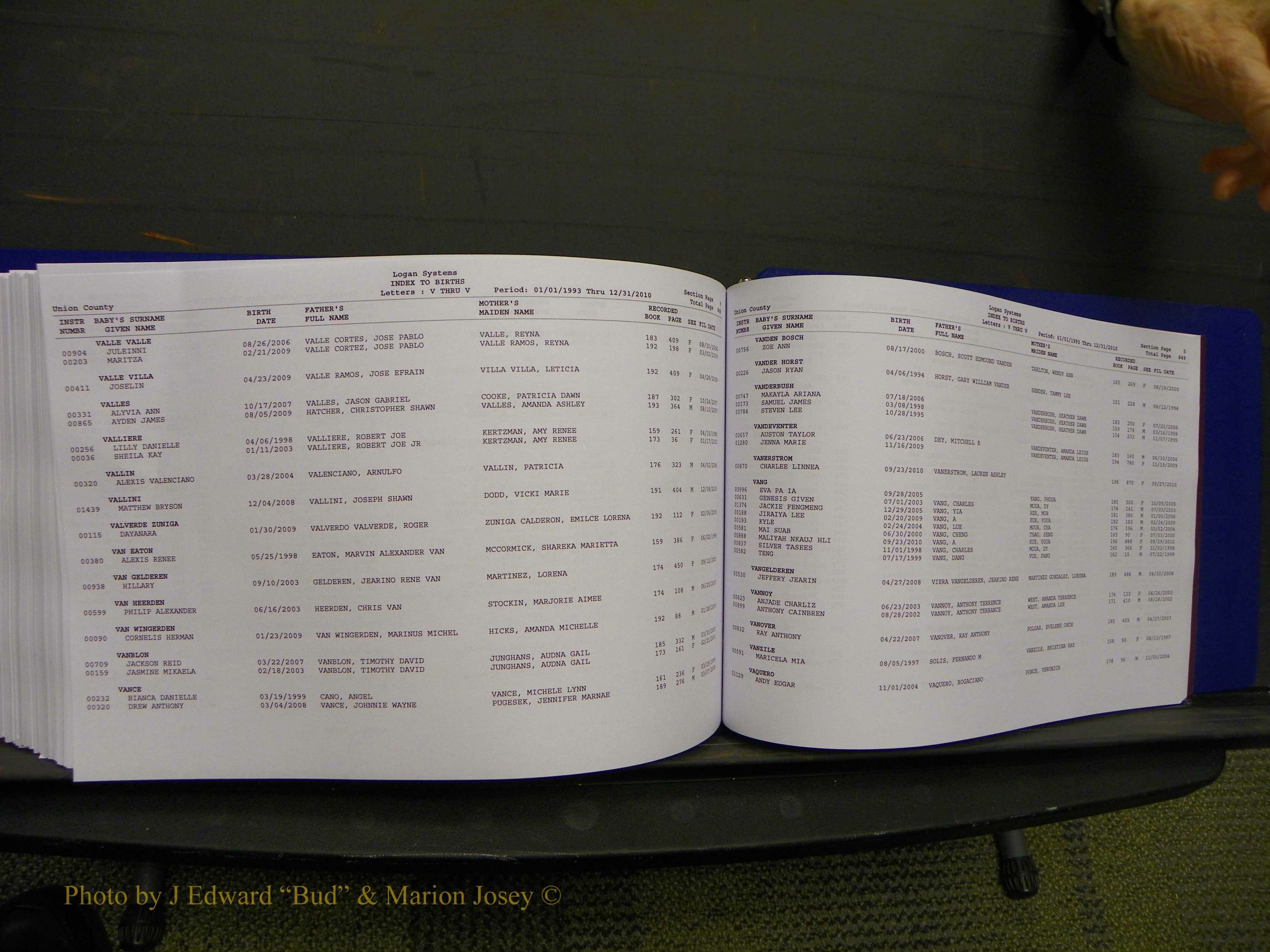 Union Co, NC Births, A-Z, 1993-2010 (457).JPG