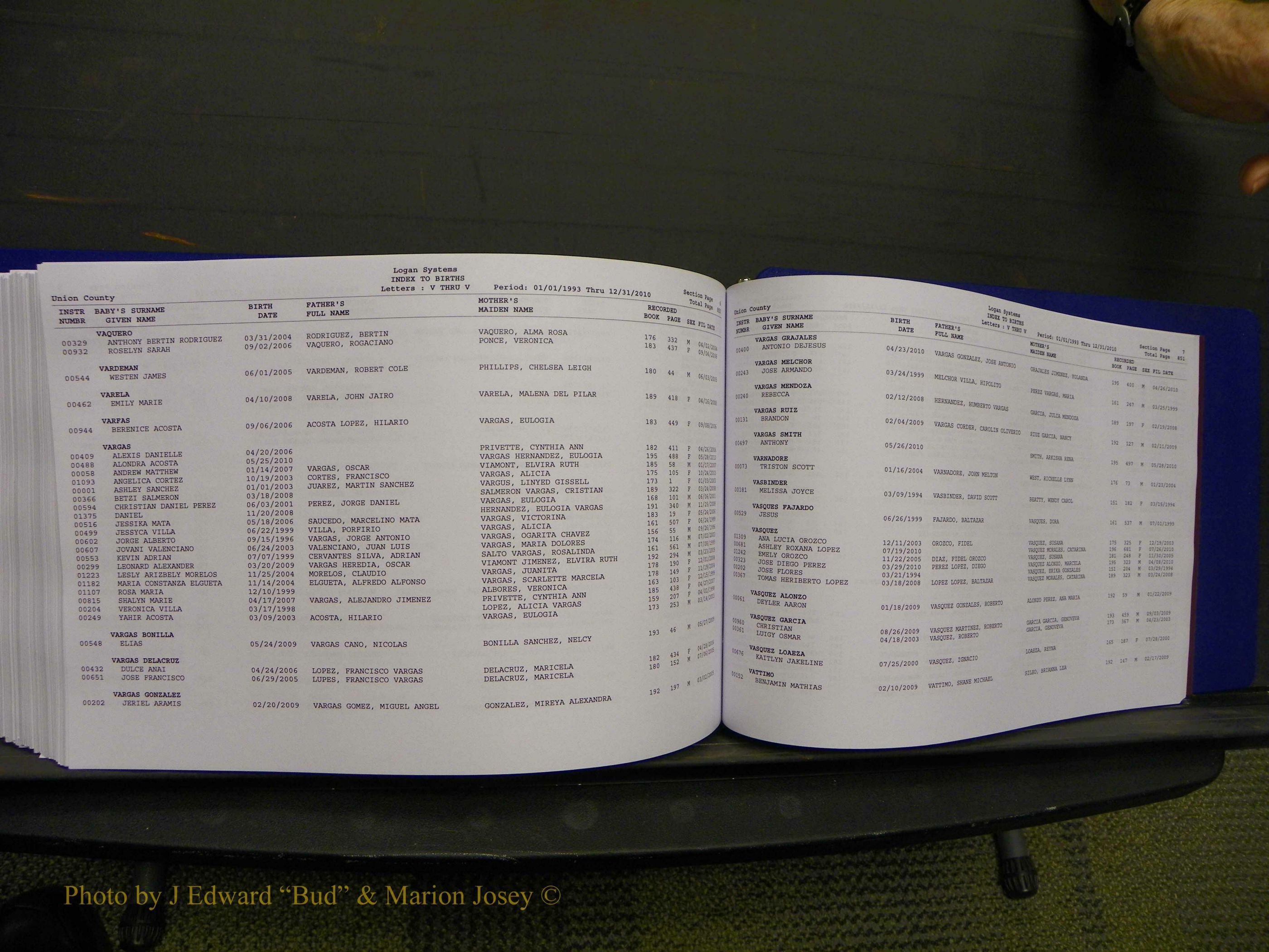 Union Co, NC Births, A-Z, 1993-2010 (459).JPG