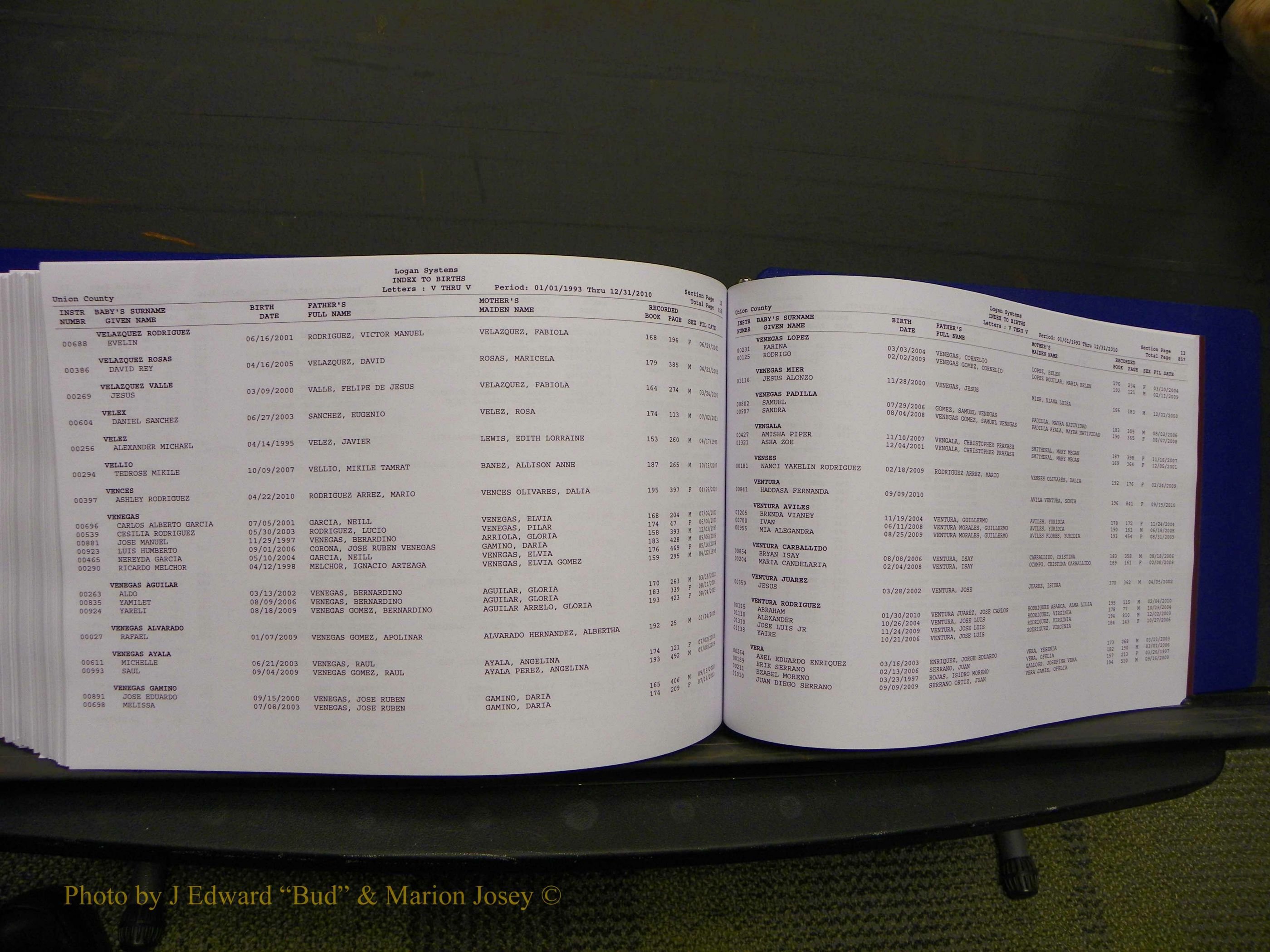 Union Co, NC Births, A-Z, 1993-2010 (460).JPG