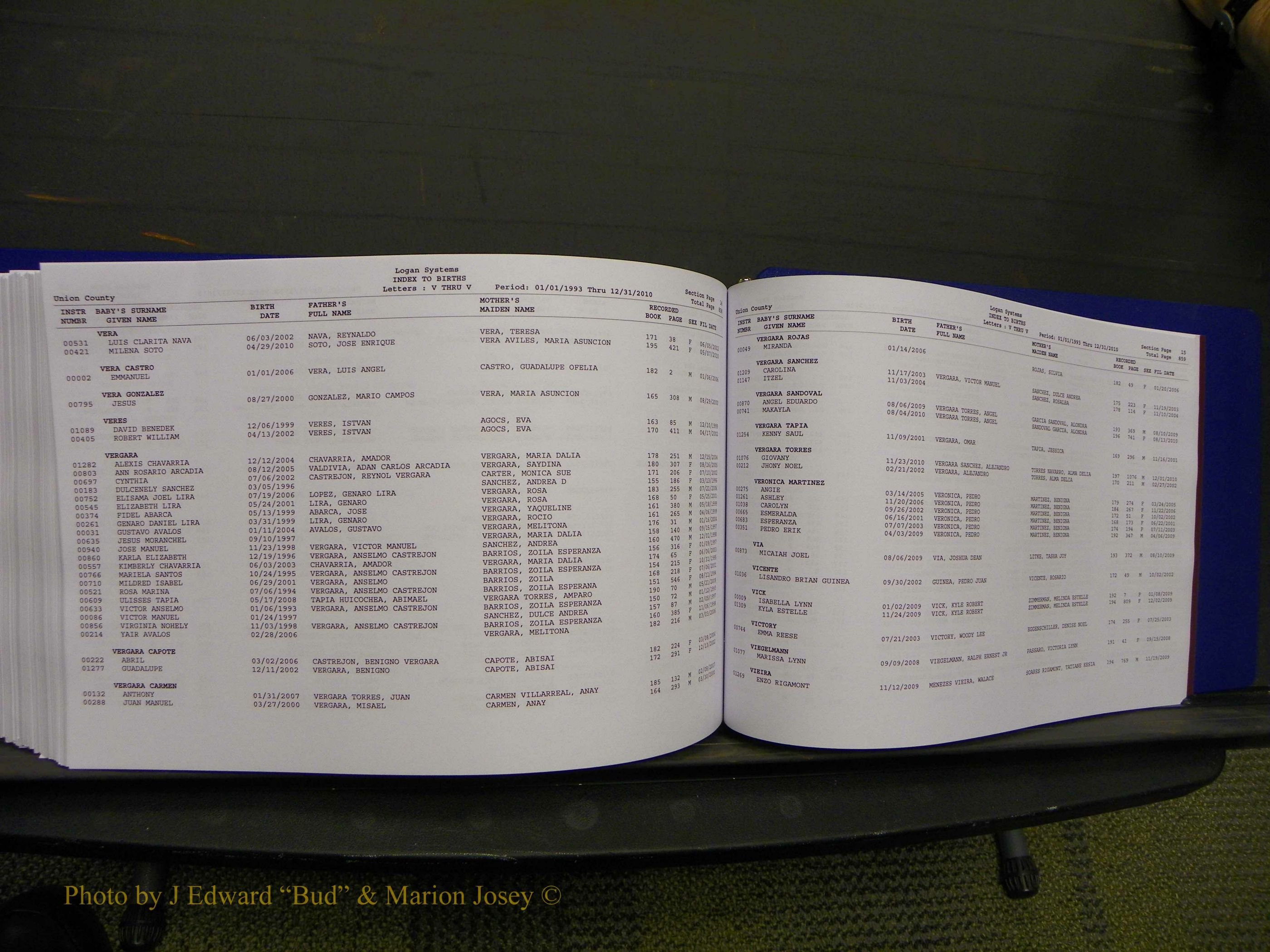 Union Co, NC Births, A-Z, 1993-2010 (462).JPG