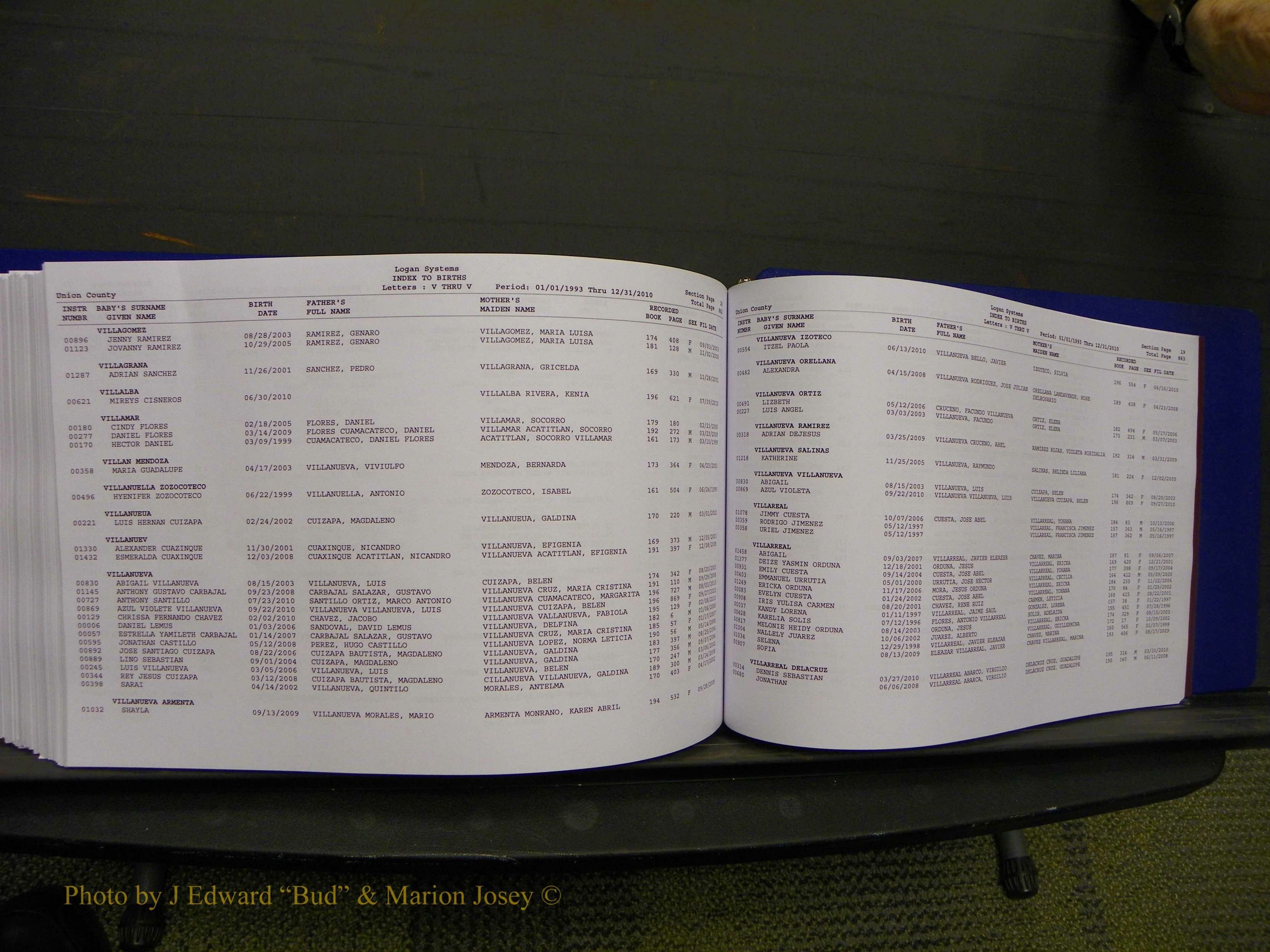 Union Co, NC Births, A-Z, 1993-2010 (464).JPG