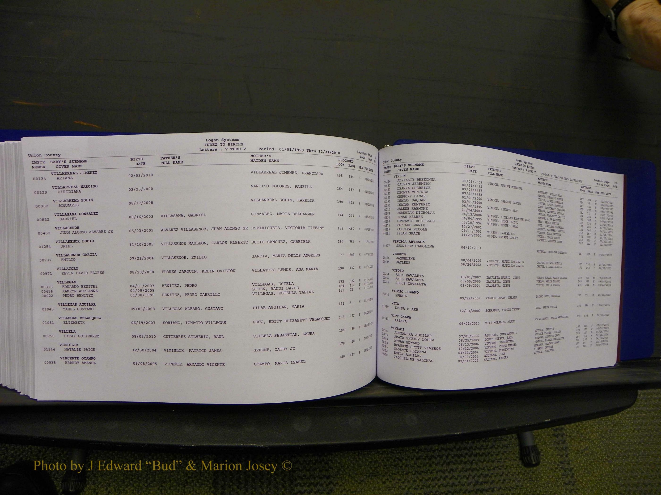 Union Co, NC Births, A-Z, 1993-2010 (465).JPG