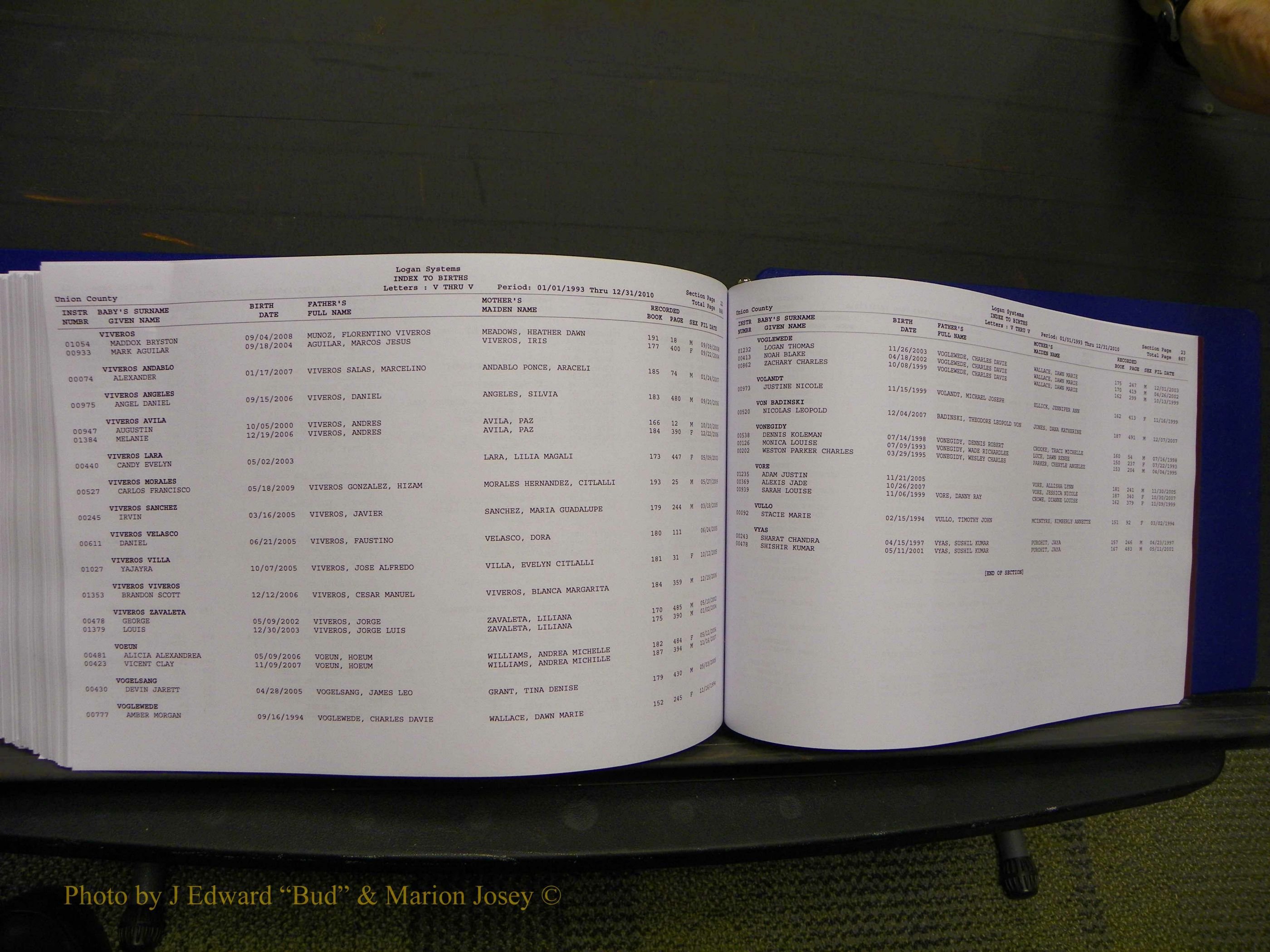 Union Co, NC Births, A-Z, 1993-2010 (466).JPG