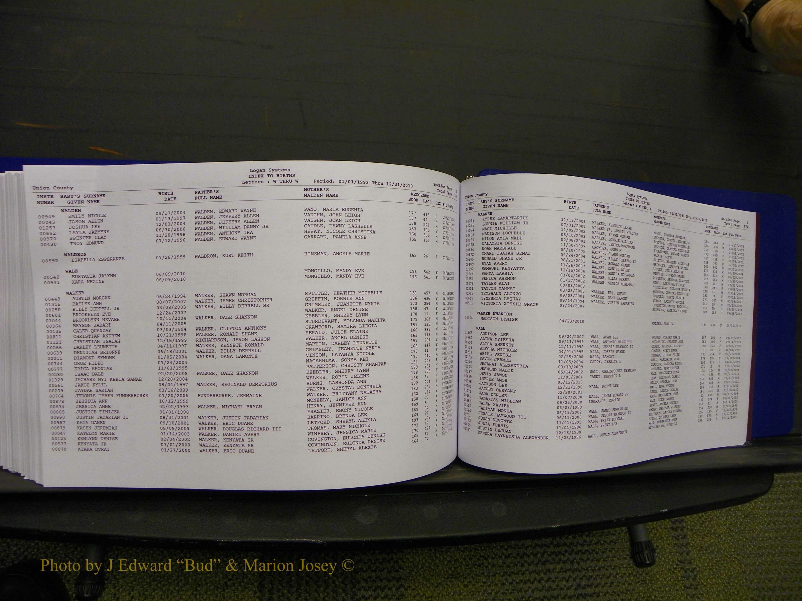 Union Co, NC Births, A-Z, 1993-2010 (468).JPG