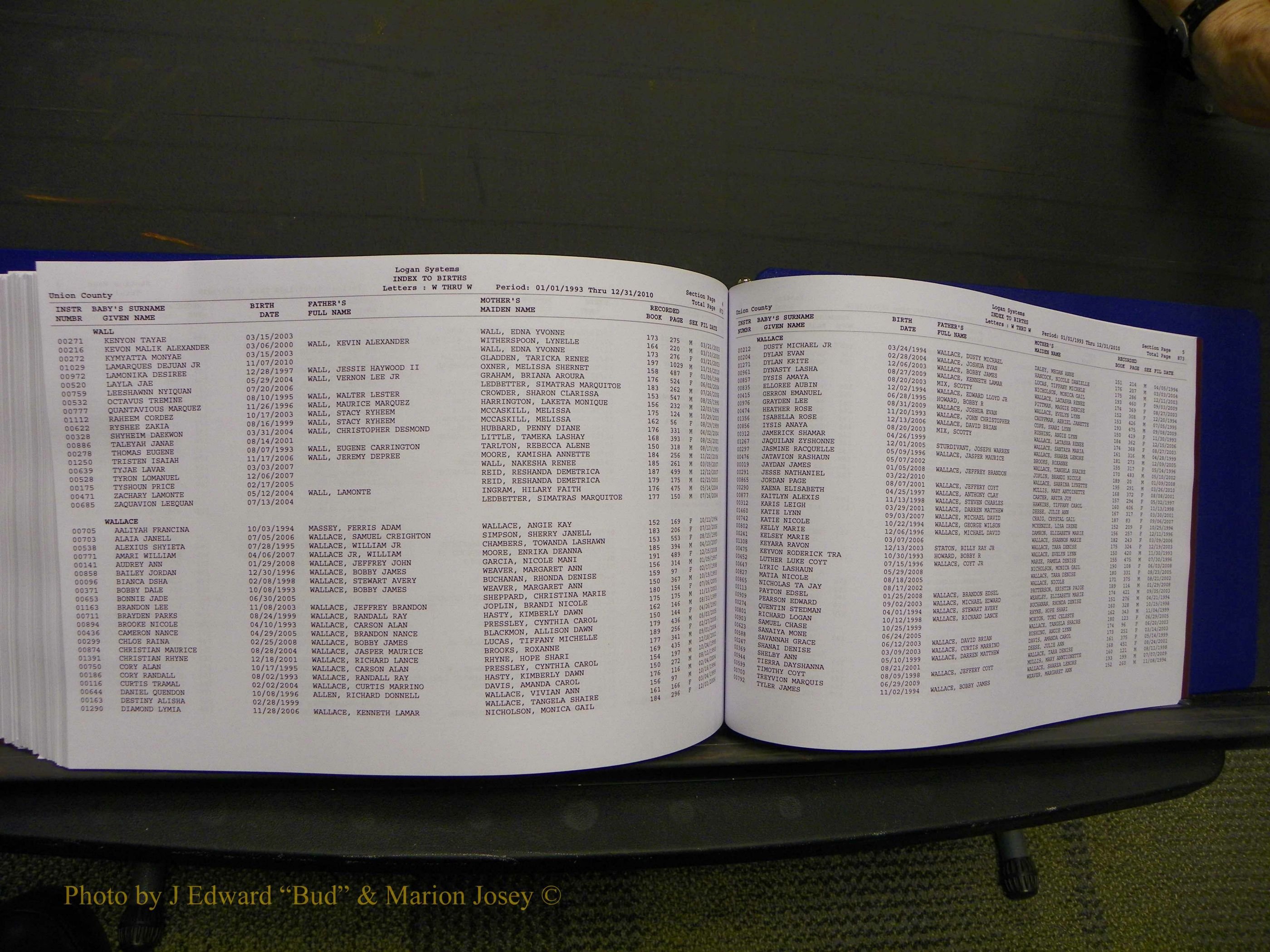 Union Co, NC Births, A-Z, 1993-2010 (469).JPG
