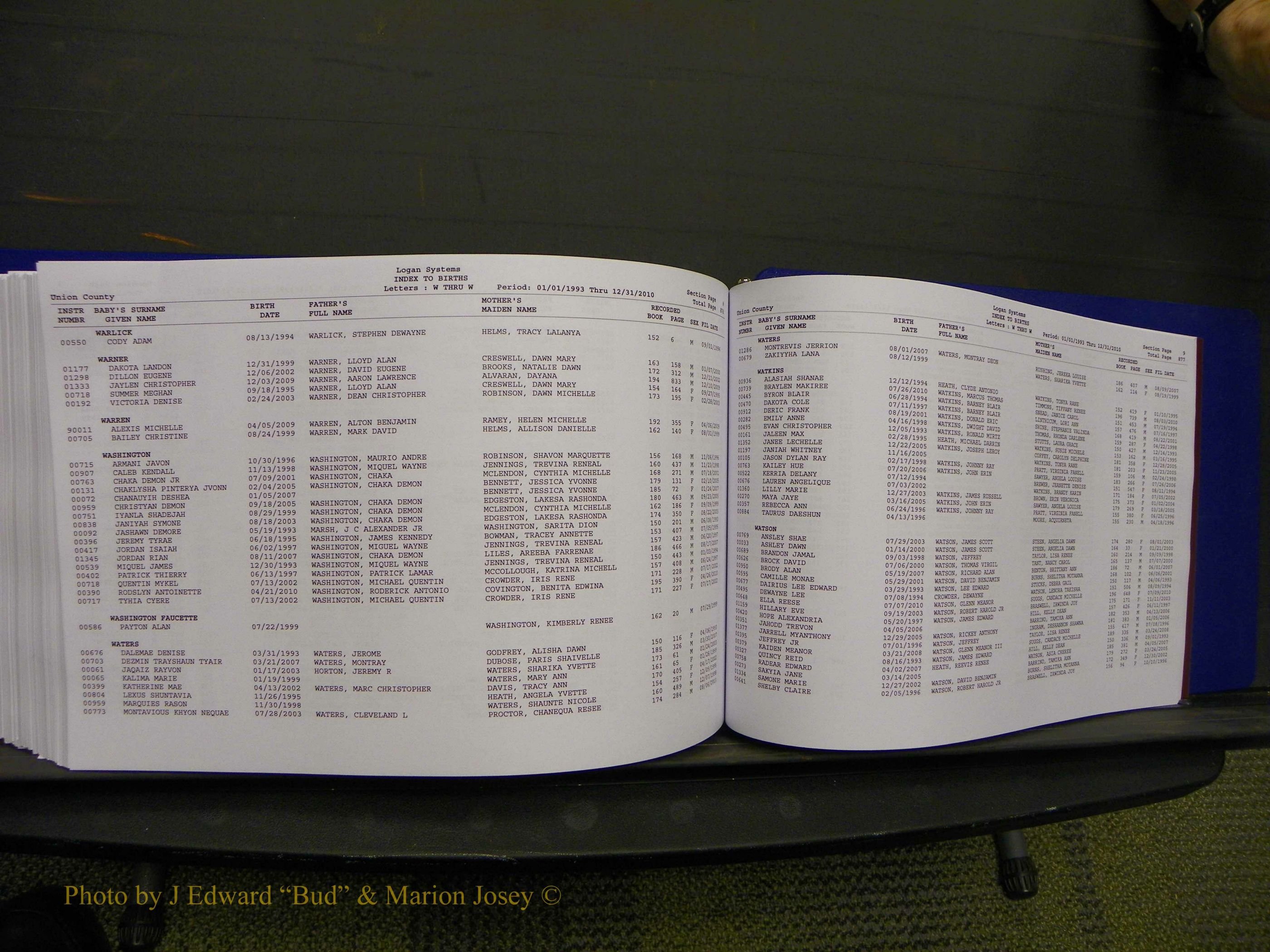 Union Co, NC Births, A-Z, 1993-2010 (471).JPG