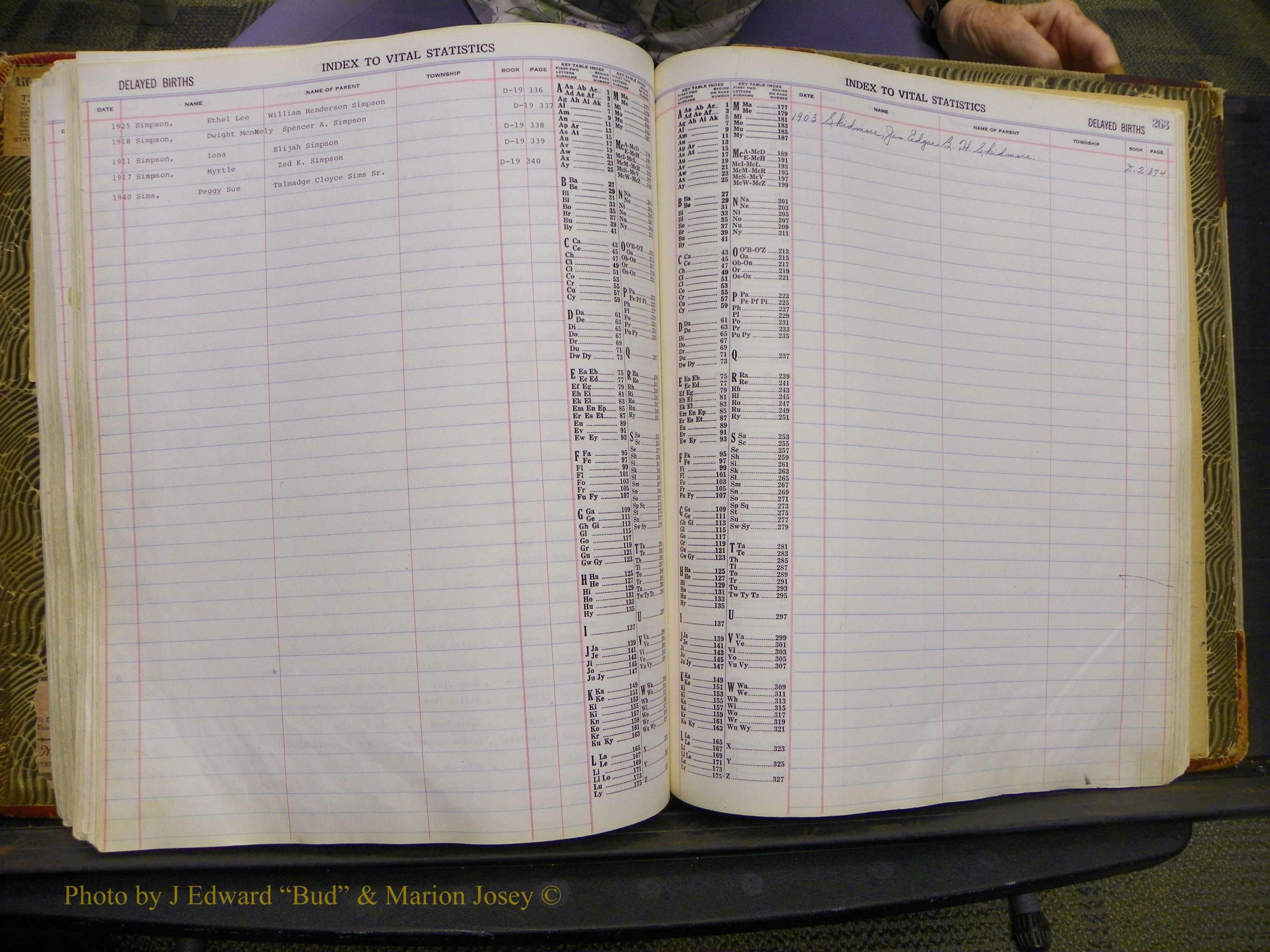 Union Co, NC Delayed Births, A-Z (154).JPG