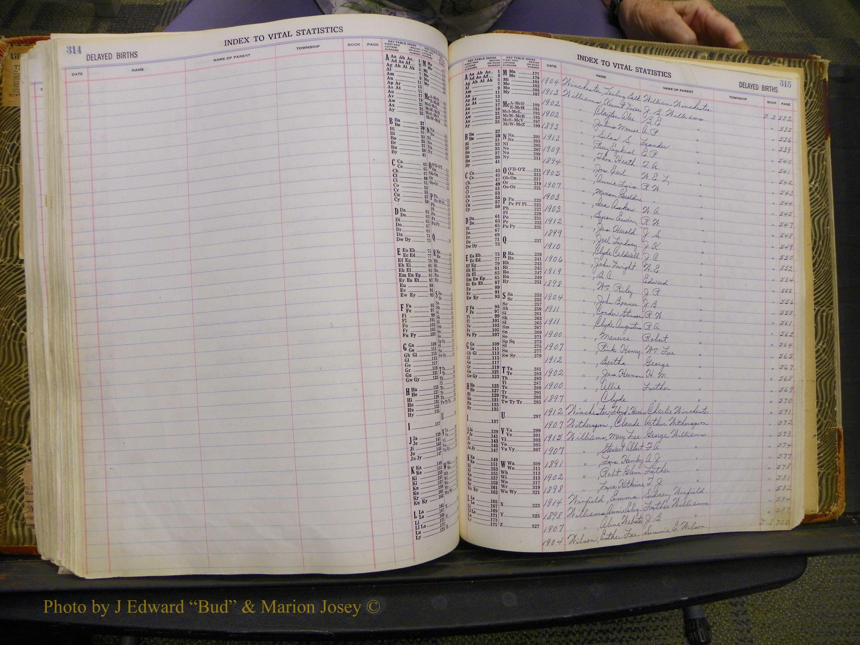 Union Co, NC Delayed Births, A-Z (182).JPG