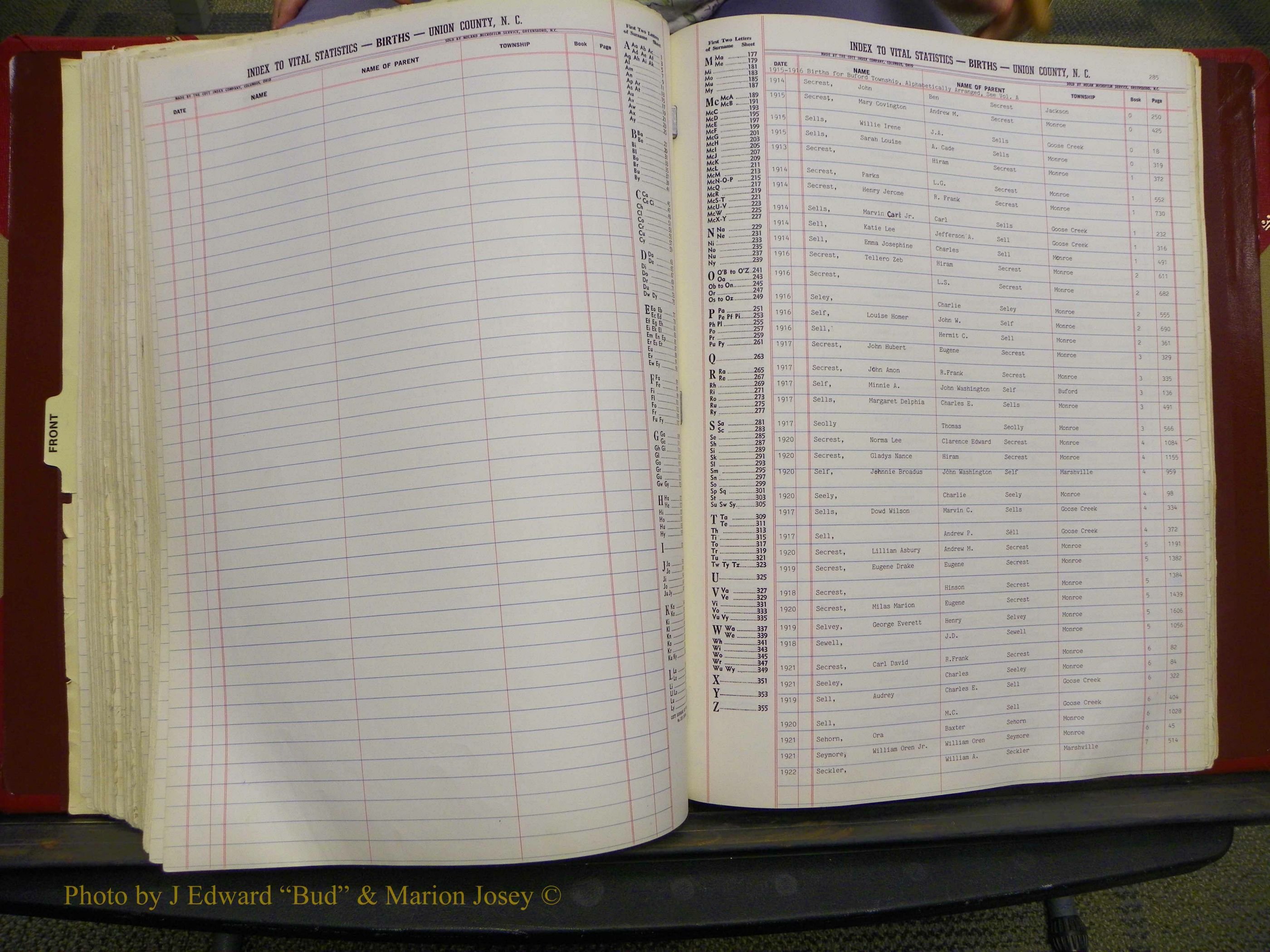 Union Co, NC Births, L-Z, 1913-1937 (131).JPG