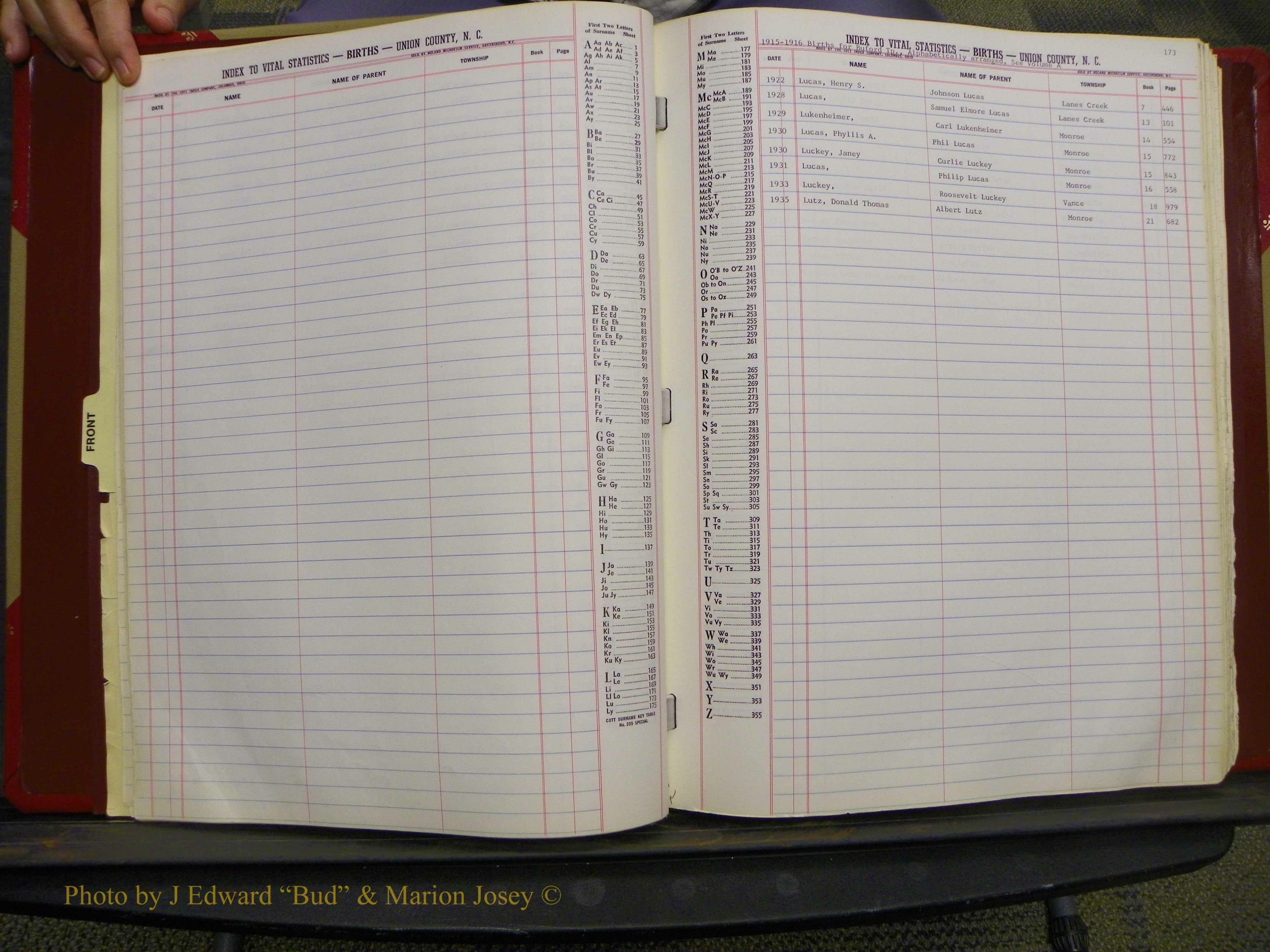 Union Co, NC Births, L-Z, 1913-1937 (16).JPG