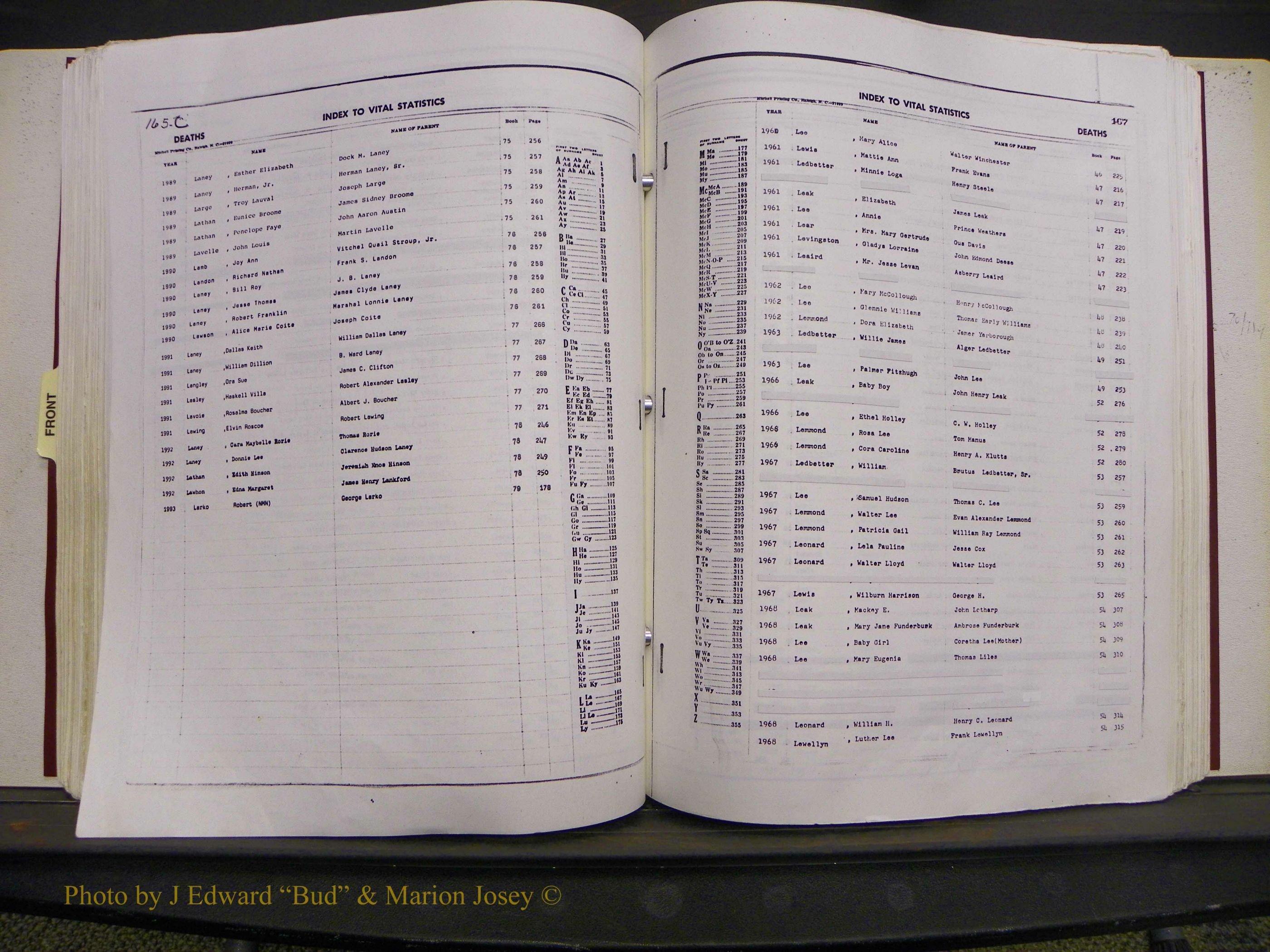 Union Co, NC Deaths, A-Z, 1960-1992 (160).JPG