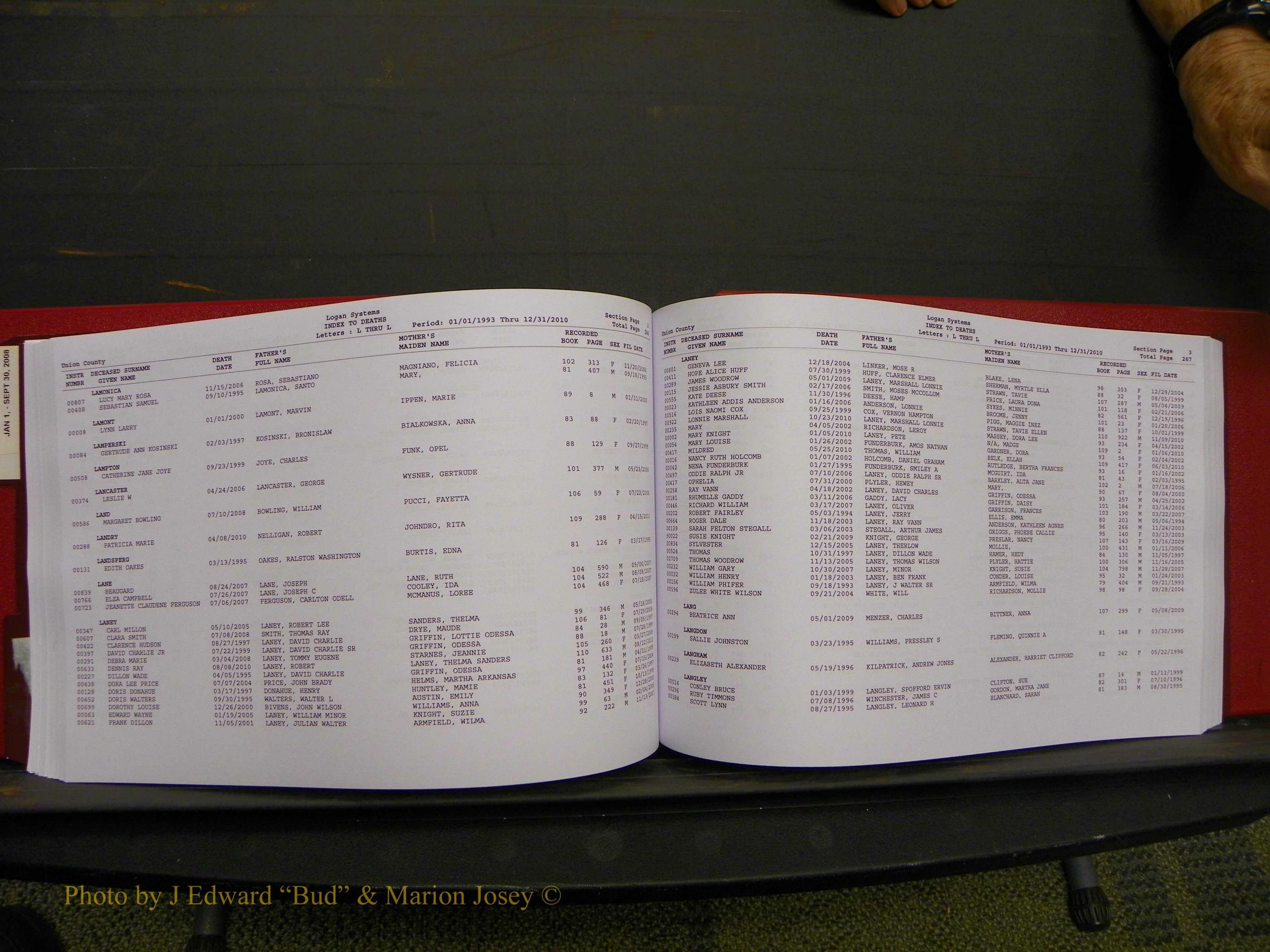 Union Co, NC Deaths, A-Z, 1993-2010 (152).JPG