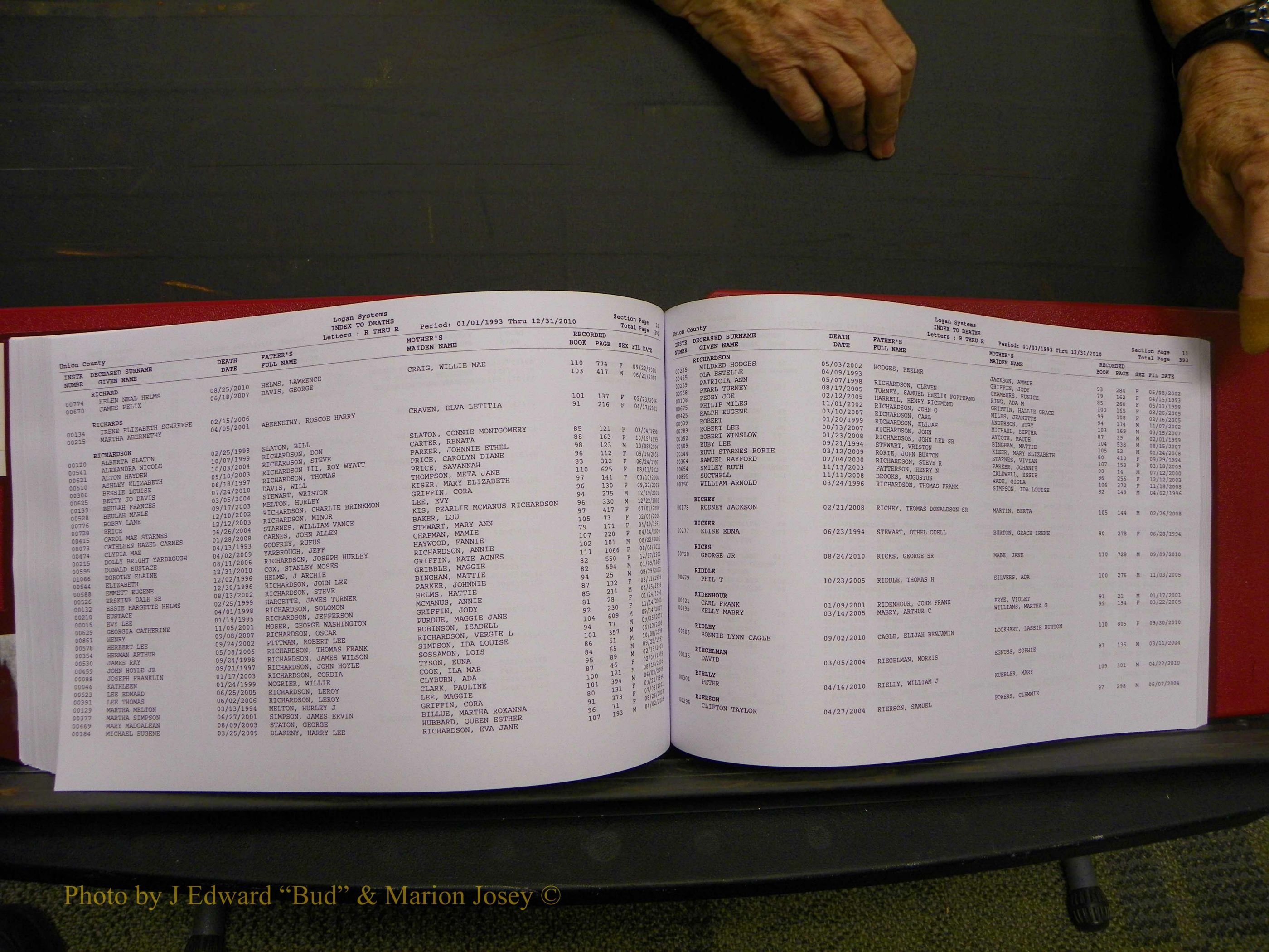 Union Co, NC Deaths, A-Z, 1993-2010 (215).JPG