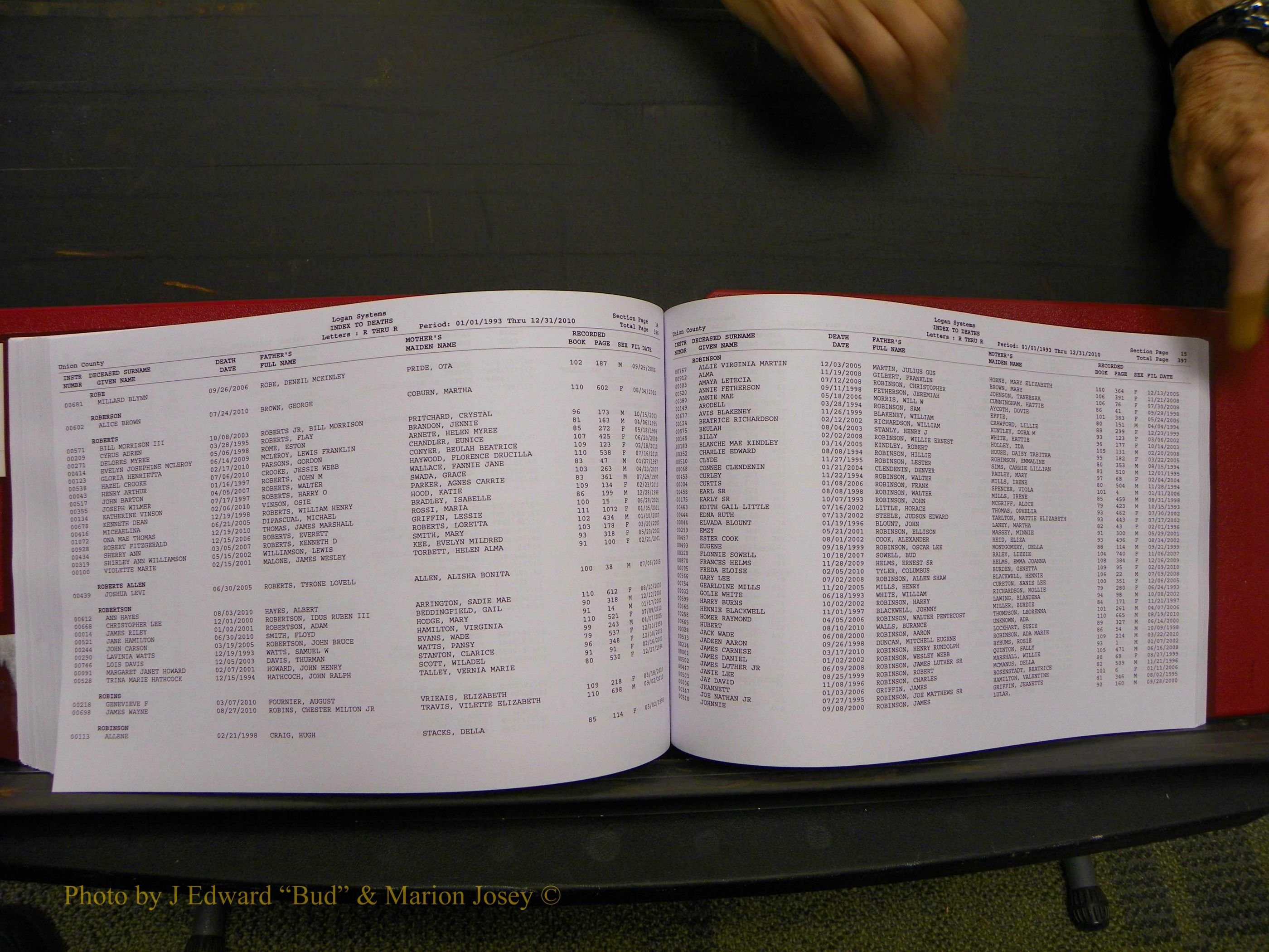 Union Co, NC Deaths, A-Z, 1993-2010 (217).JPG