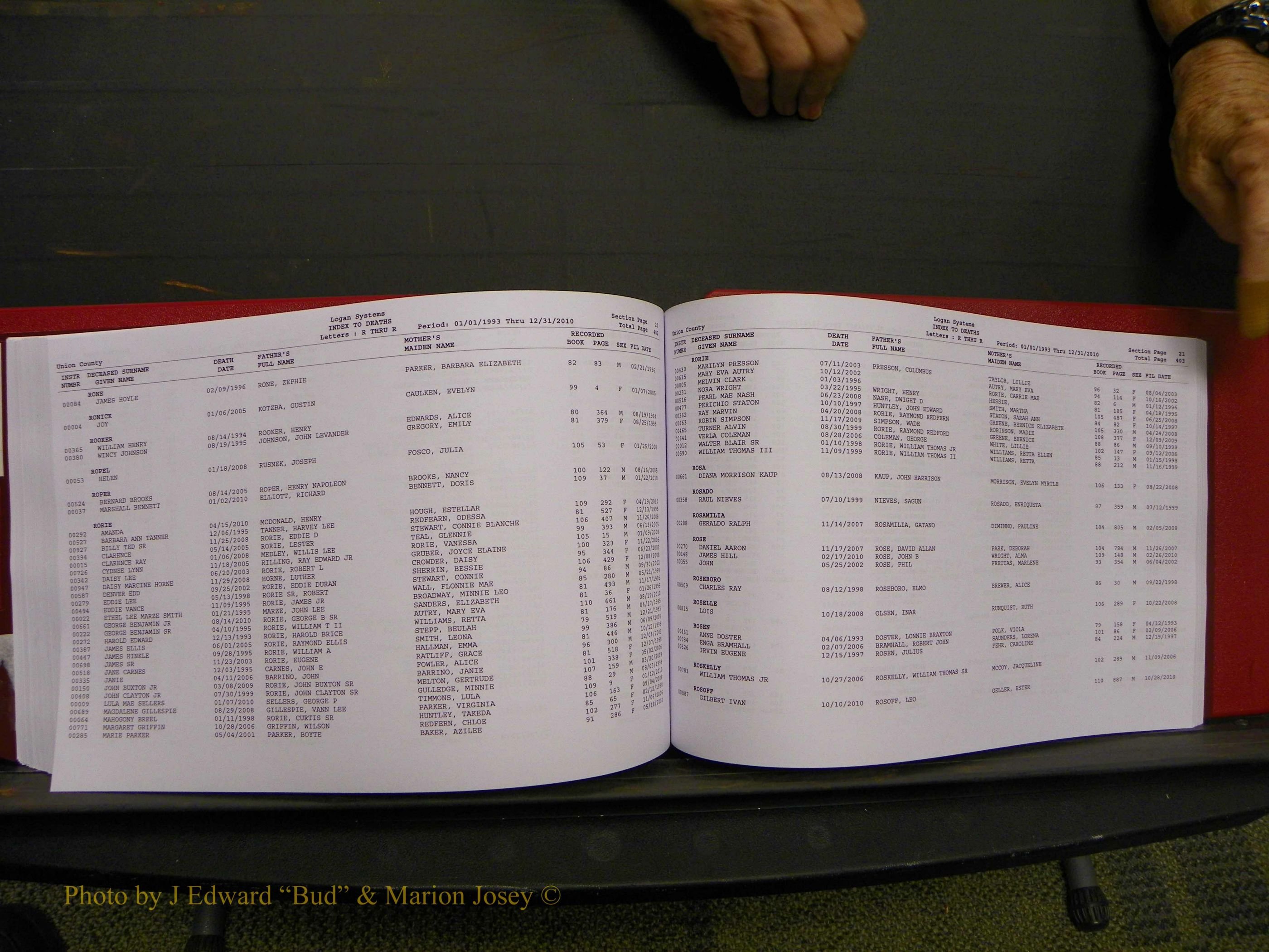 Union Co, NC Deaths, A-Z, 1993-2010 (219).JPG