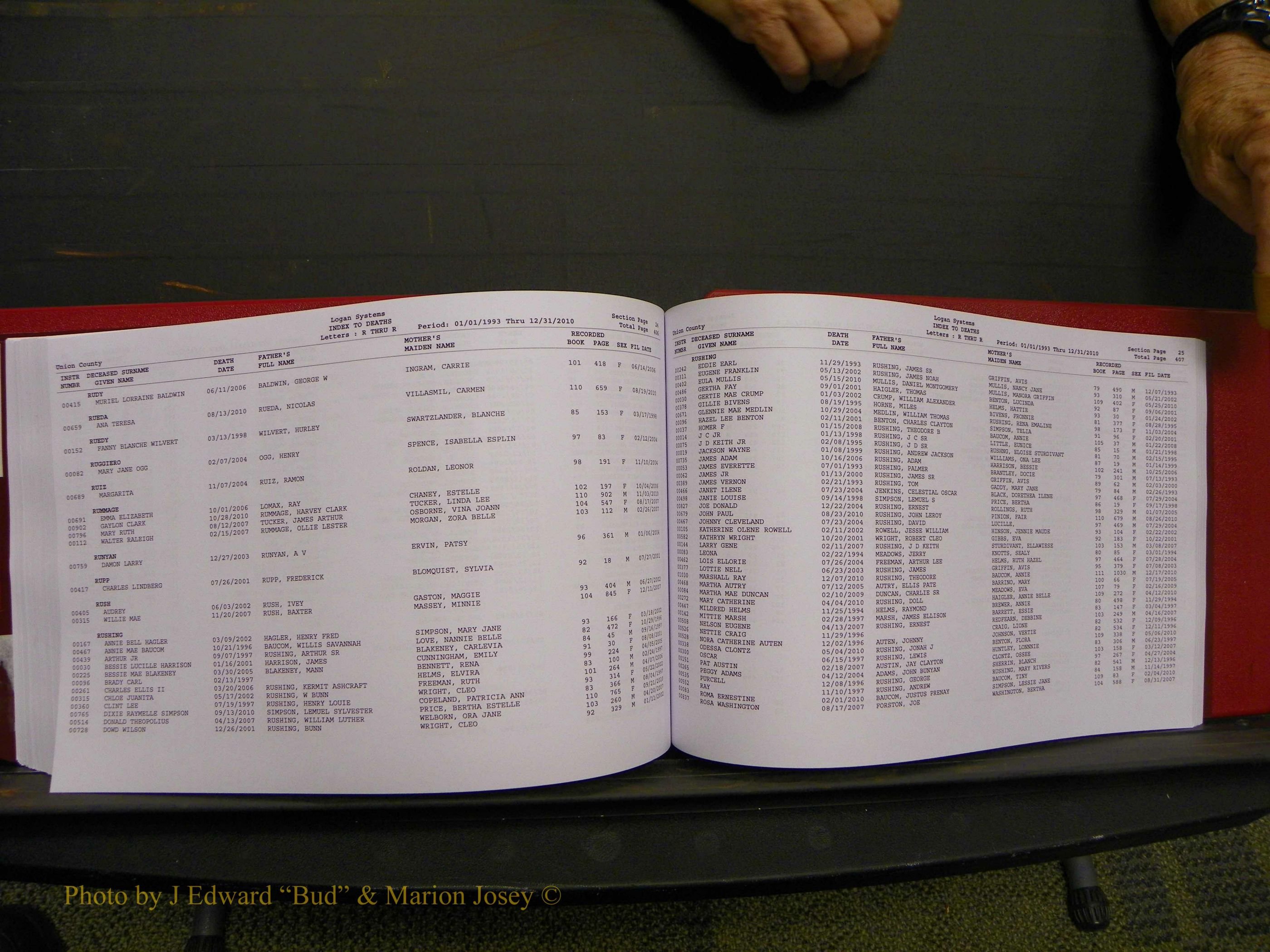 Union Co, NC Deaths, A-Z, 1993-2010 (222).JPG