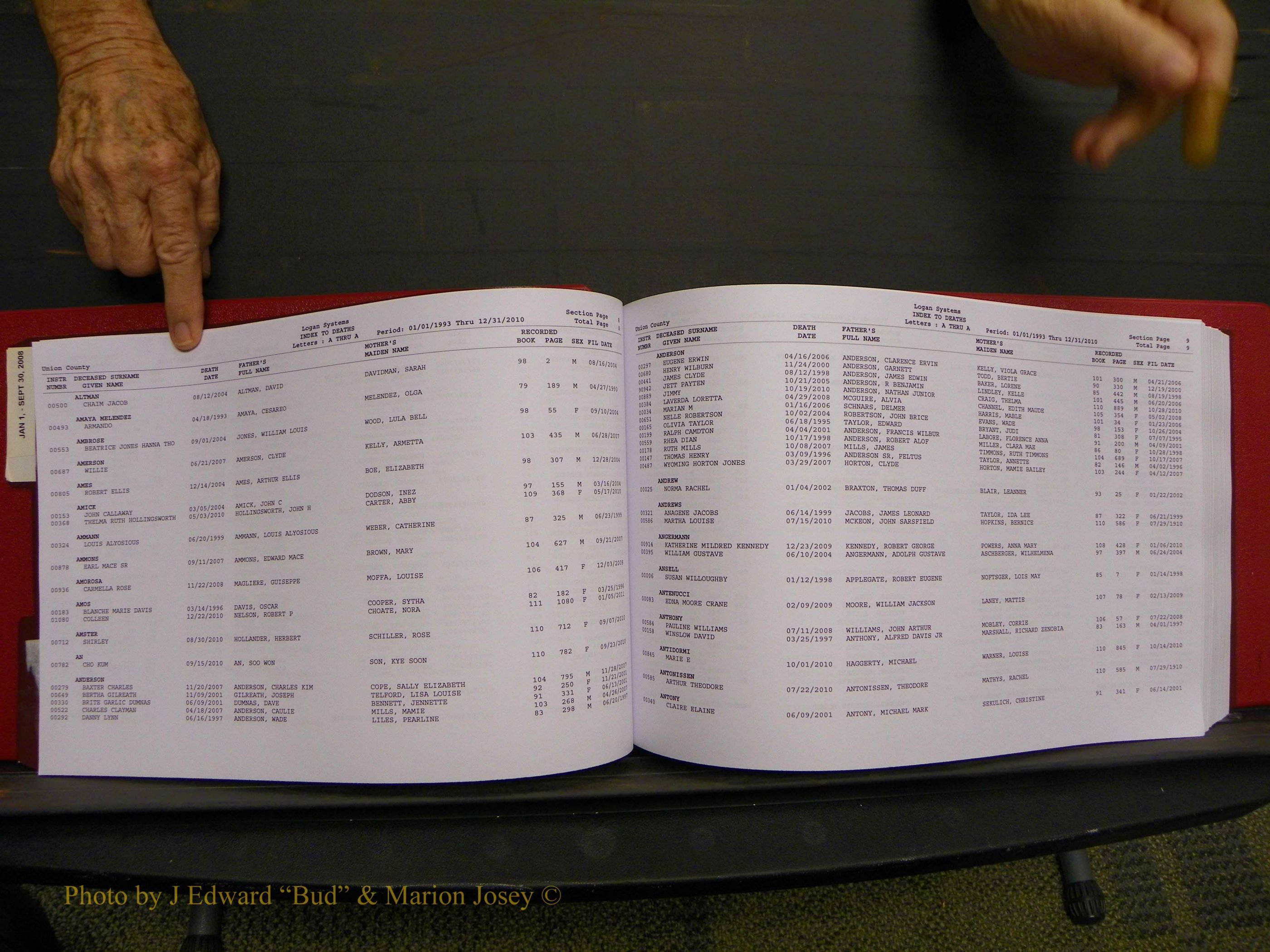 Union Co, NC Deaths, A-Z, 1993-2010 (23).JPG