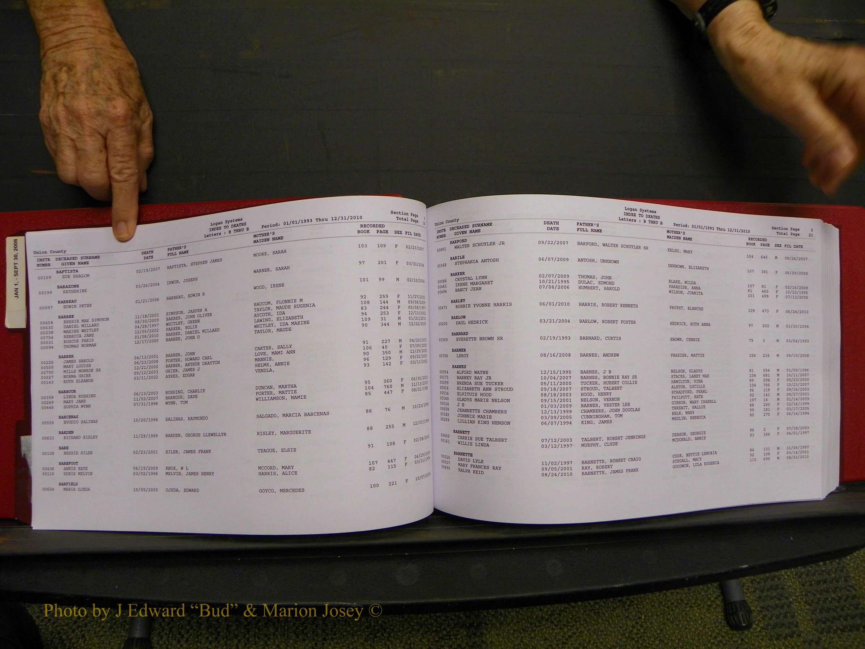 Union Co, NC Deaths, A-Z, 1993-2010 (29).JPG