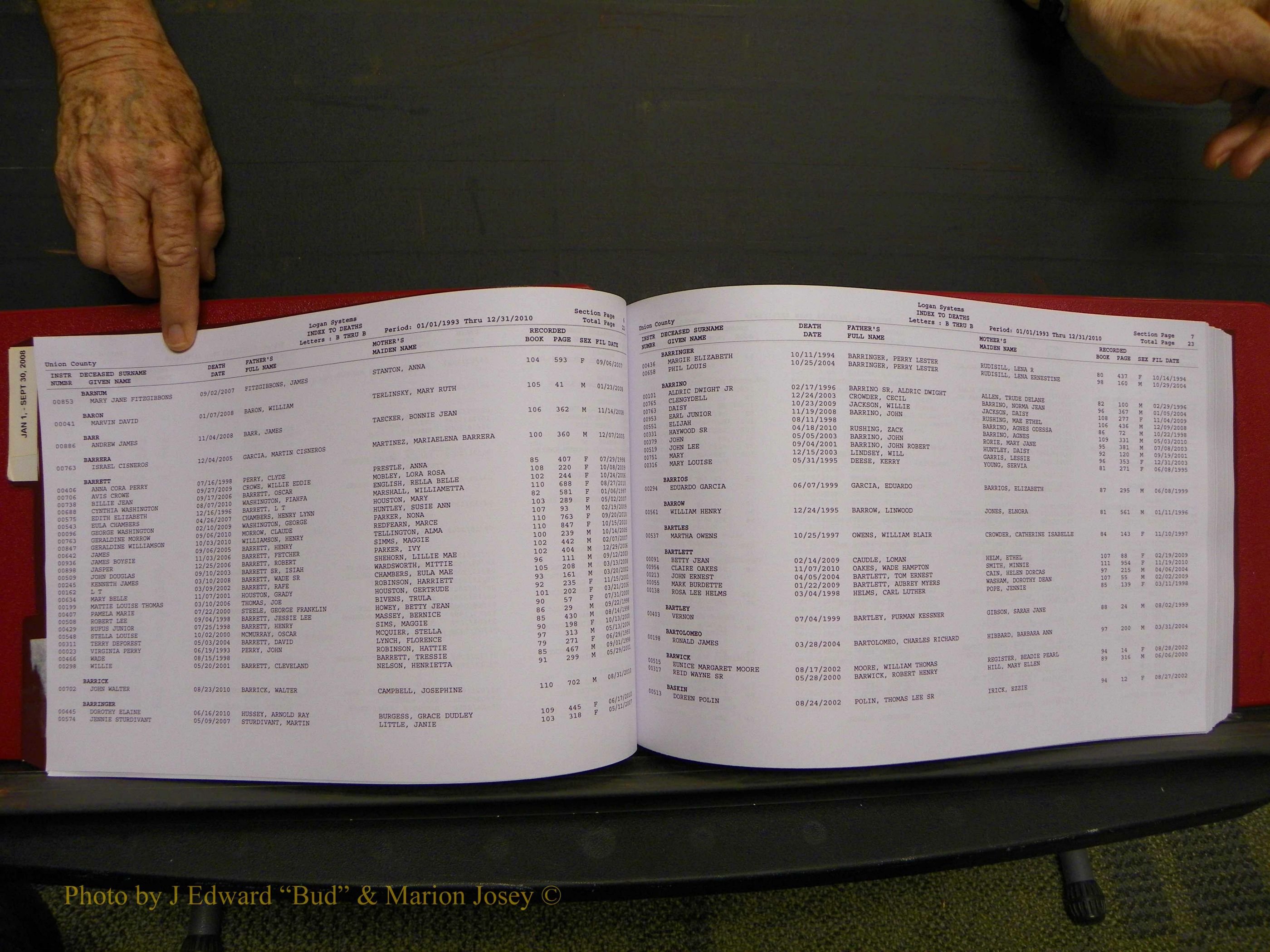 Union Co, NC Deaths, A-Z, 1993-2010 (30).JPG