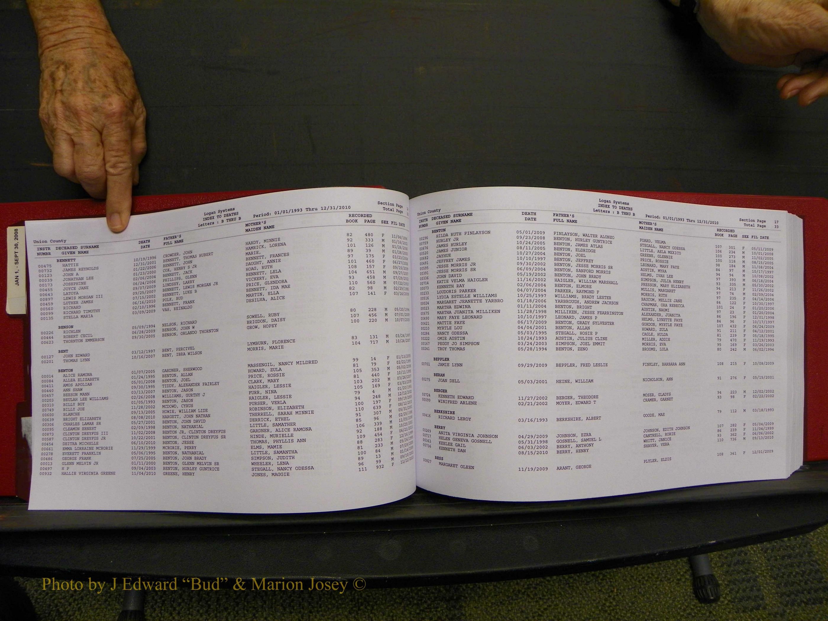 Union Co, NC Deaths, A-Z, 1993-2010 (35).JPG