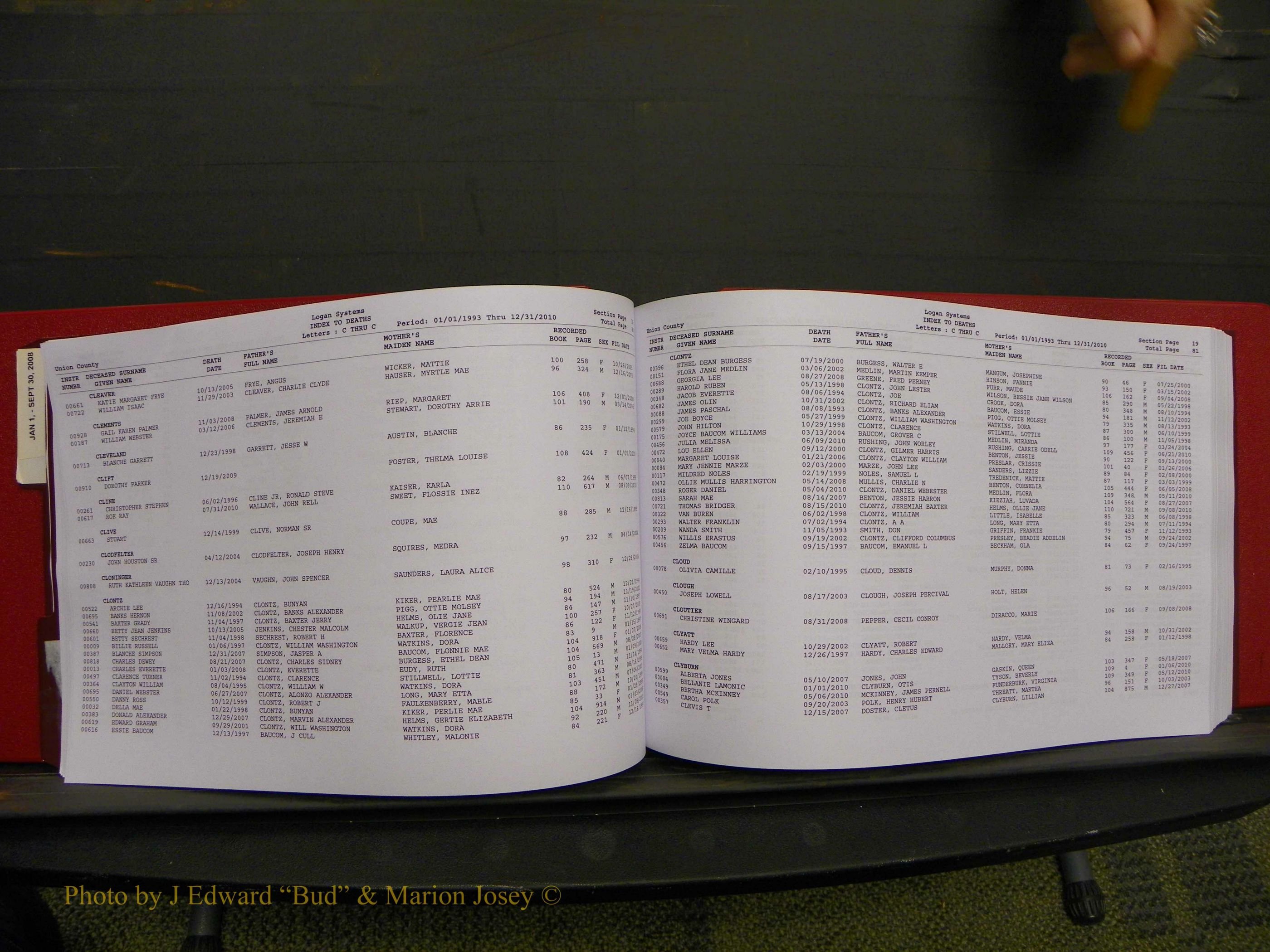 Union Co, NC Deaths, A-Z, 1993-2010 (59).JPG