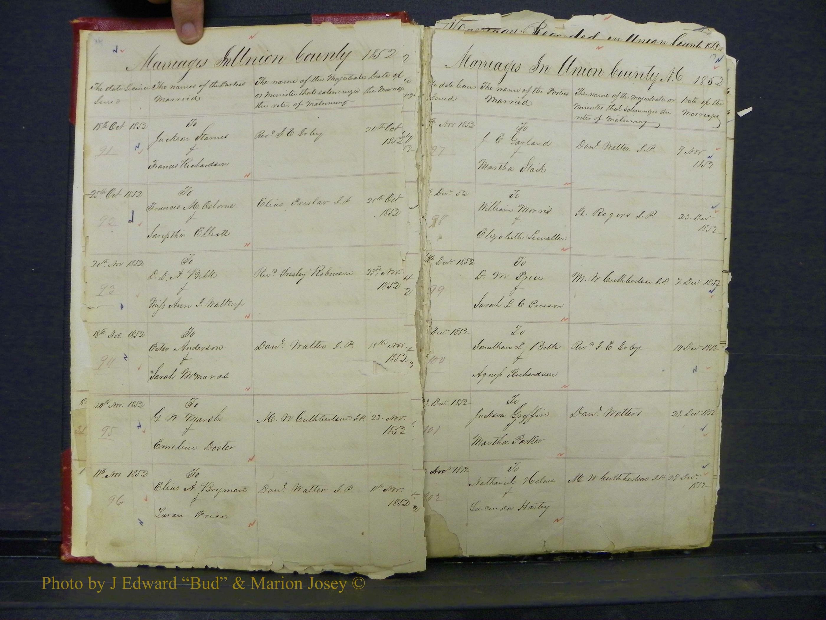 Union Co, NC Marriage Books 1, A-Z, 1851-1853 (10).JPG