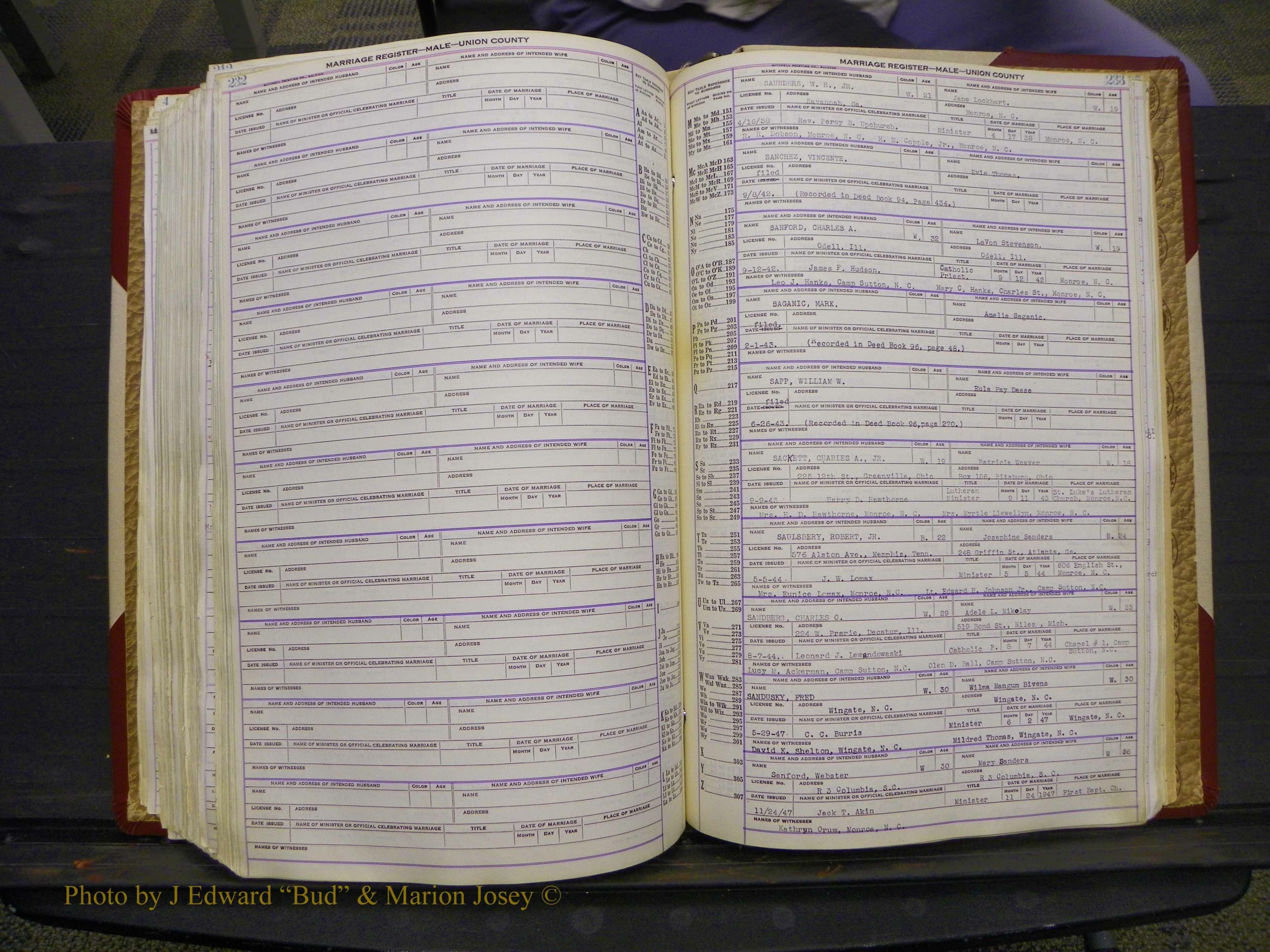 Union Co, NC Marriage Book 10, A-Z, 1937-1965 (290).JPG