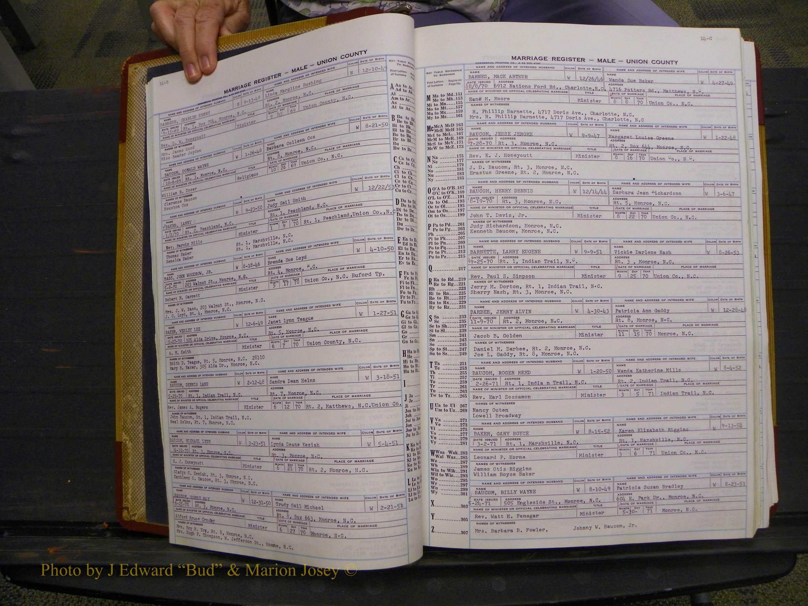 Union Co, NC Marriage Book 11, A-Z, 1965-1979 (15).JPG