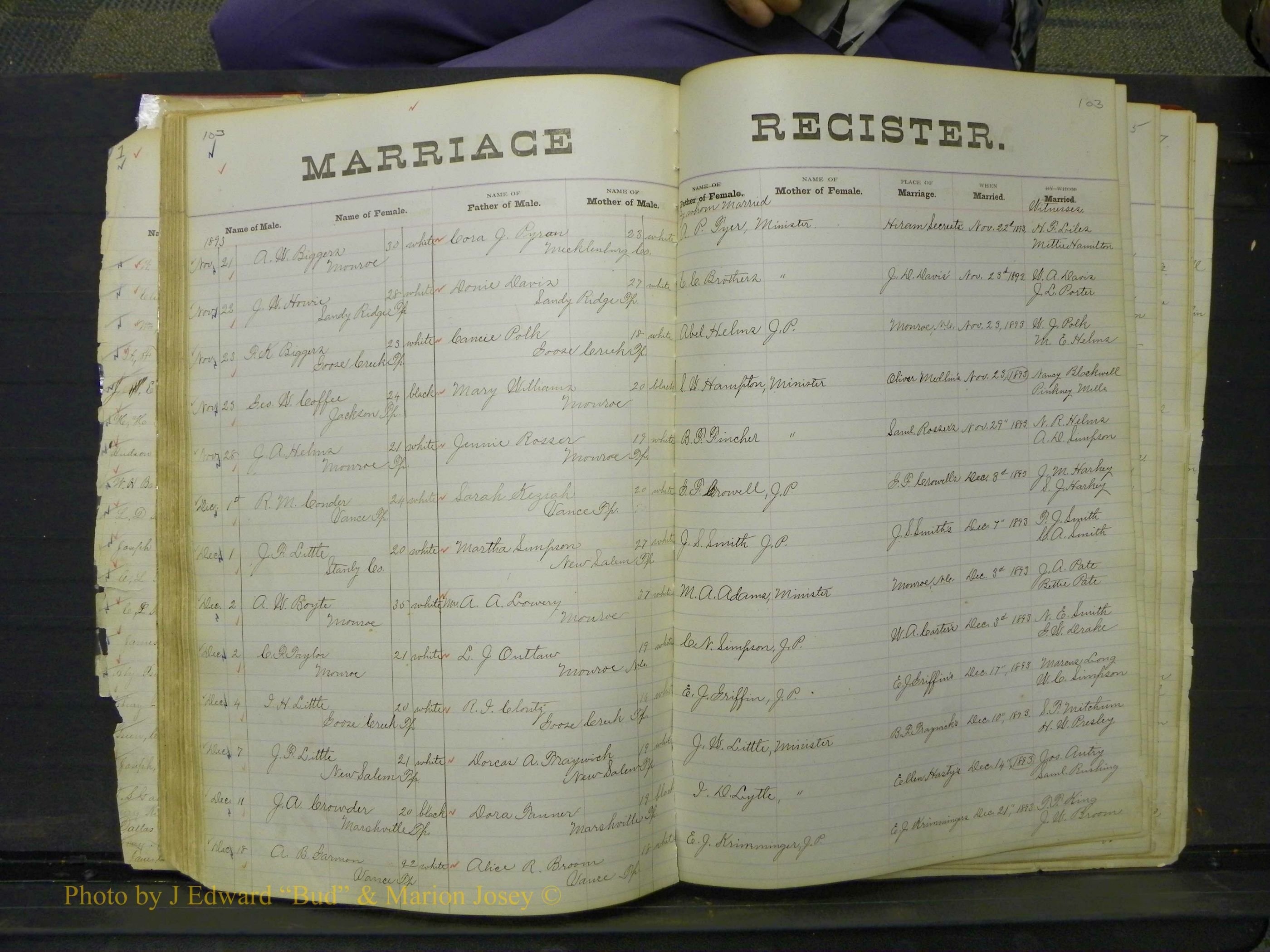 Union Co, NC Marriage Book 4, A-Z, 1870-1894 (108).JPG