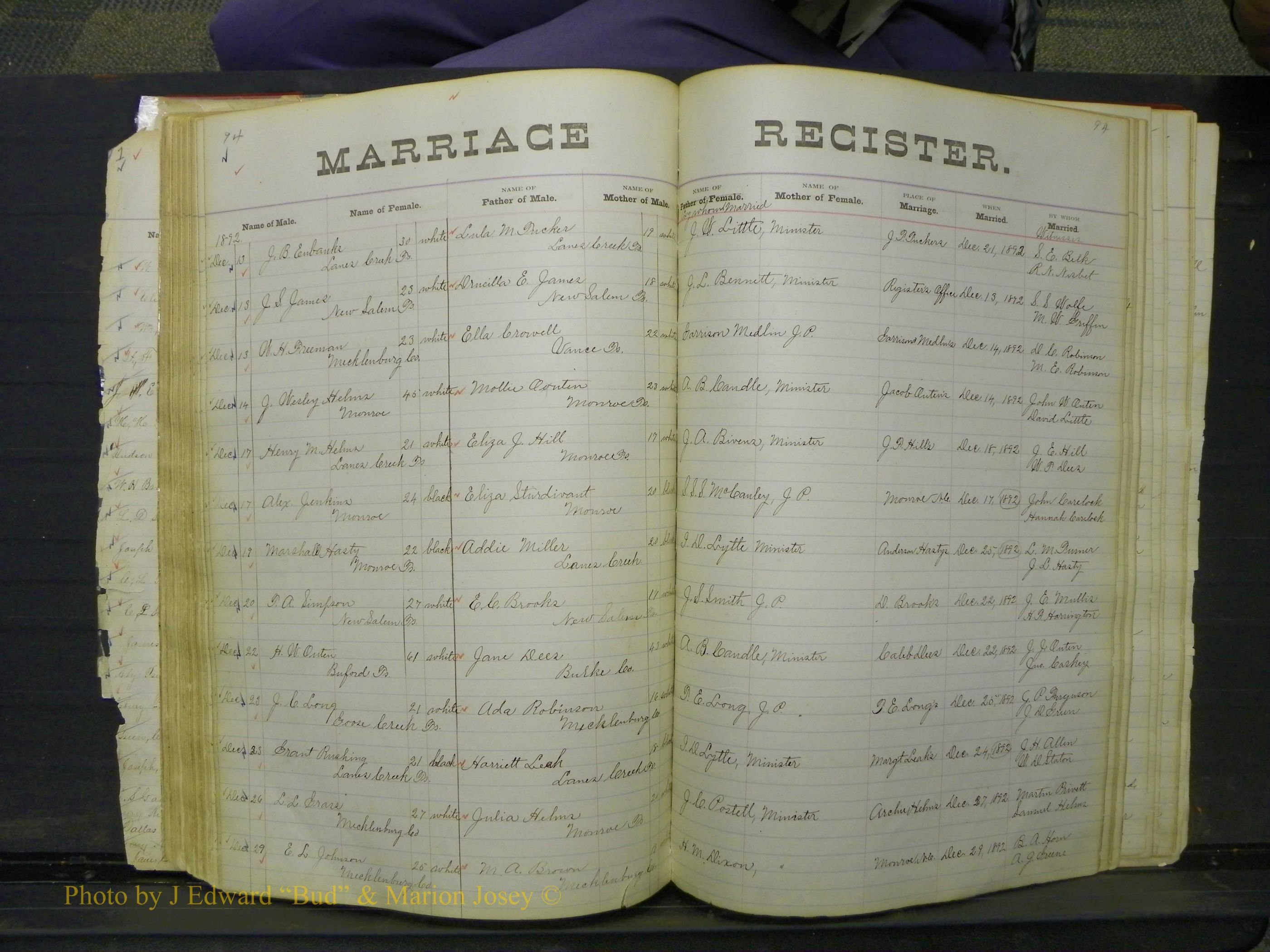 Union Co, NC Marriage Book 4, A-Z, 1870-1894 (99).JPG