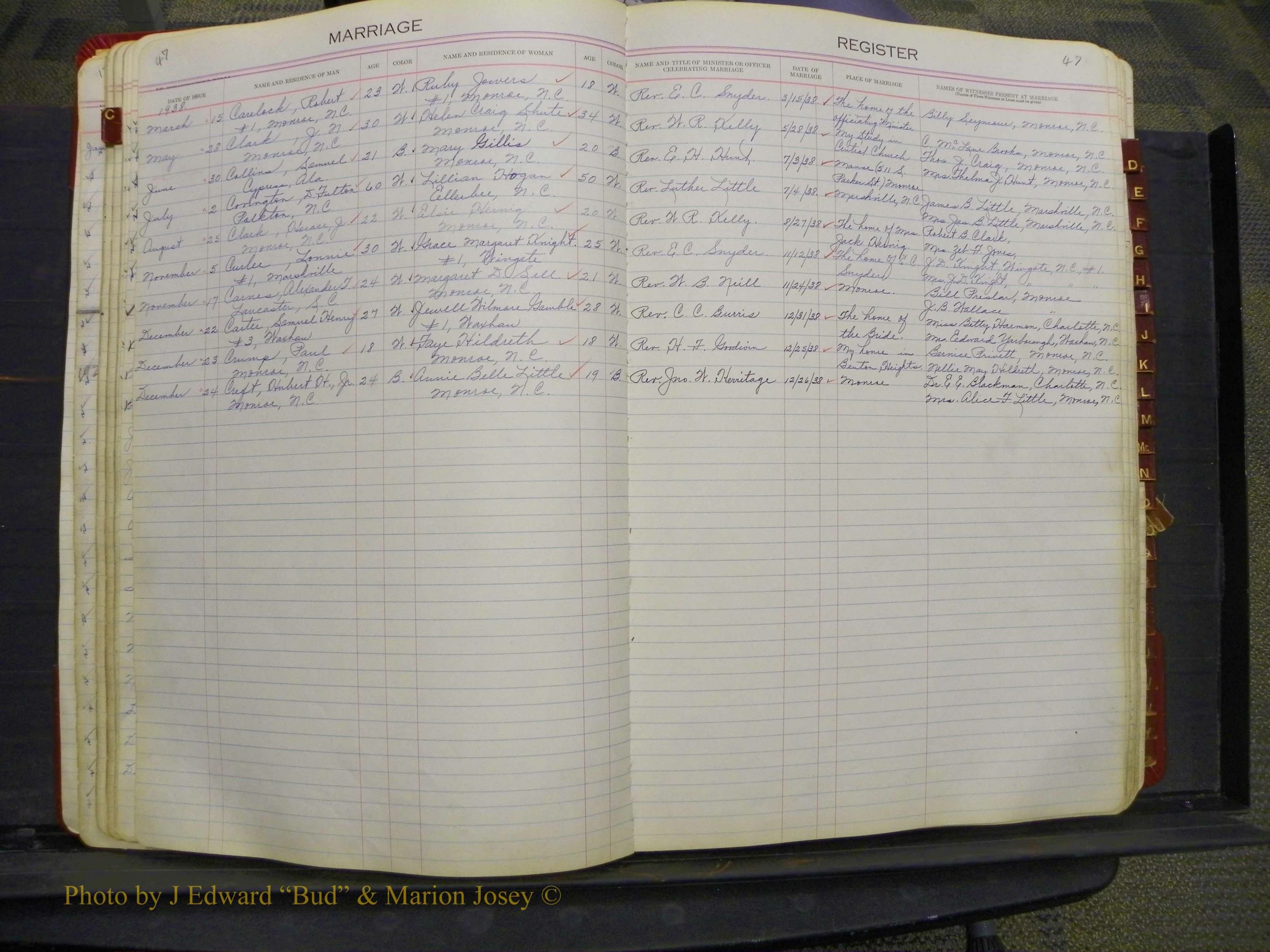 Union Co, NC Marriages, Book 9, 1920-1938 (29).JPG