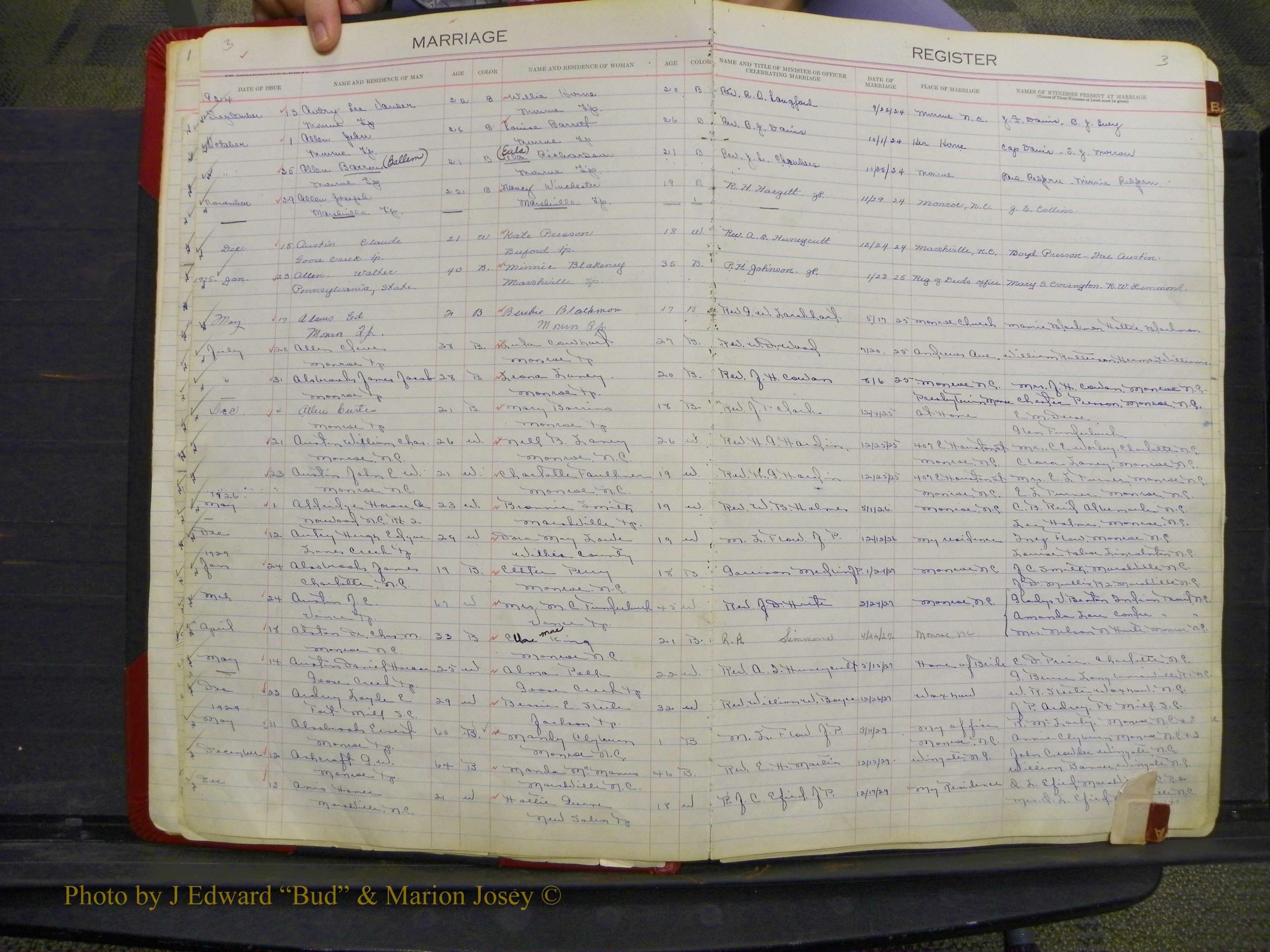 Union Co, NC Marriages, Book 9, 1920-1938 (3).JPG