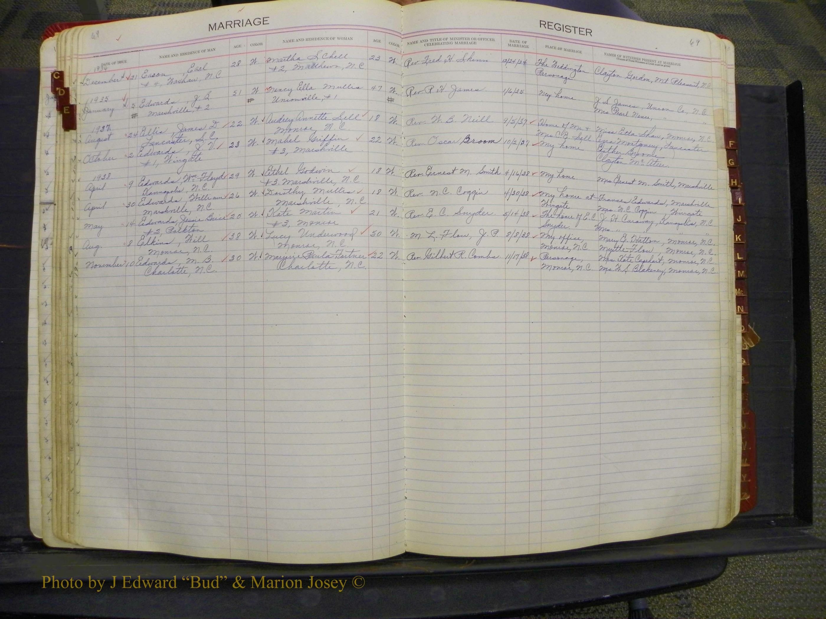 Union Co, NC Marriages, Book 9, 1920-1938 (36).JPG