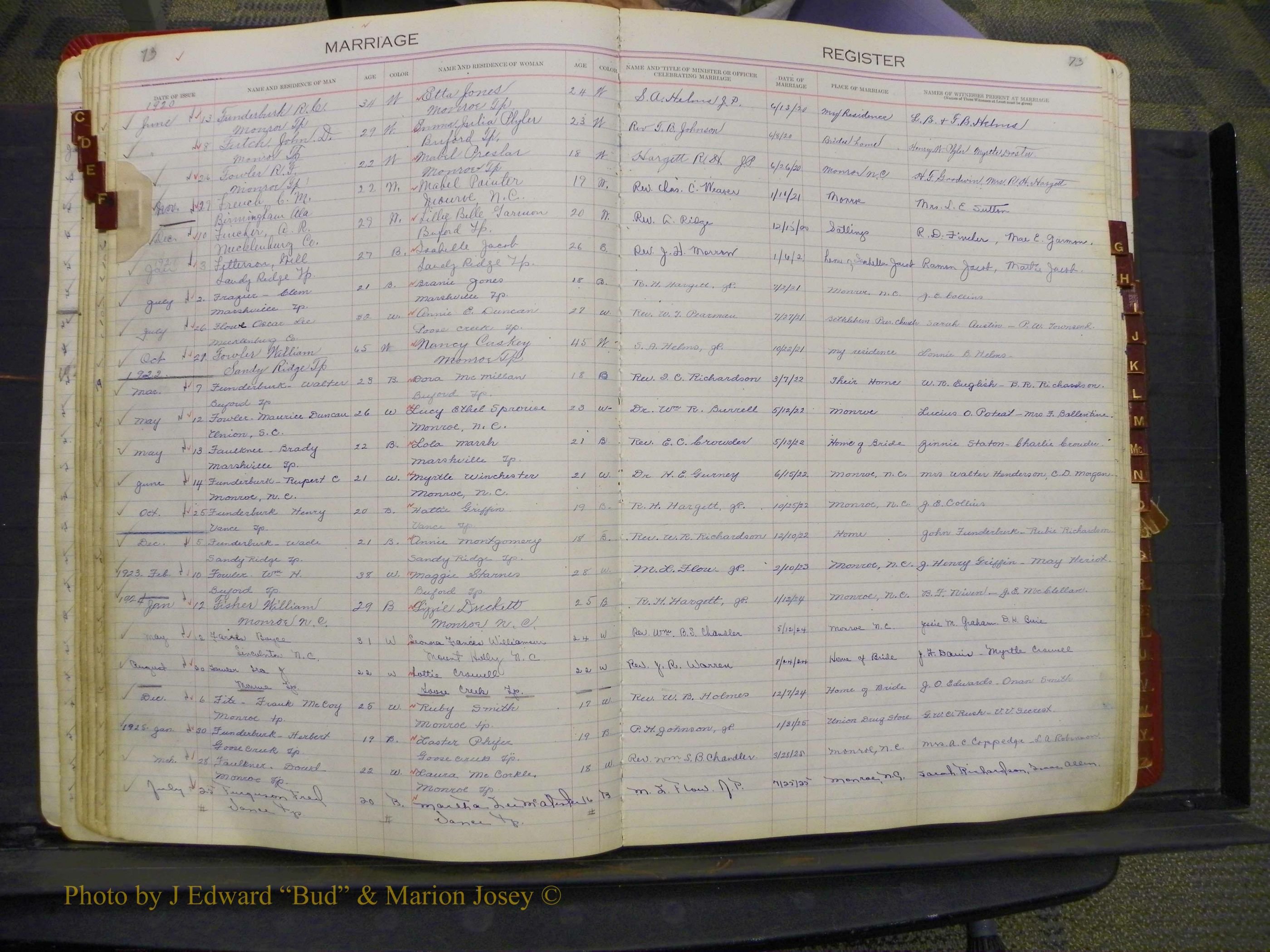 Union Co, NC Marriages, Book 9, 1920-1938 (37).JPG