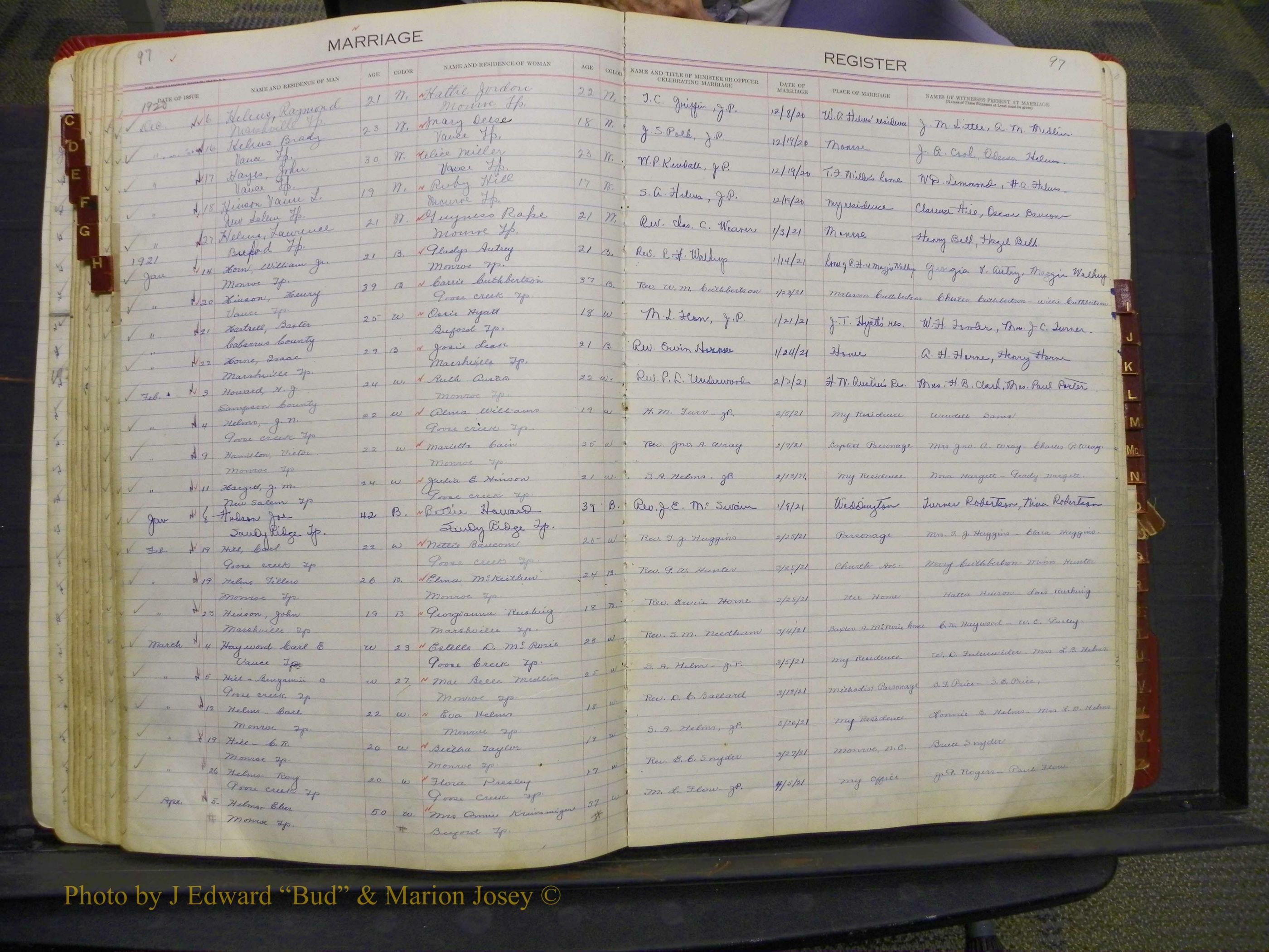 Union Co, NC Marriages, Book 9, 1920-1938 (50).JPG